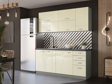 Modular kitchen set Multi Cream 124