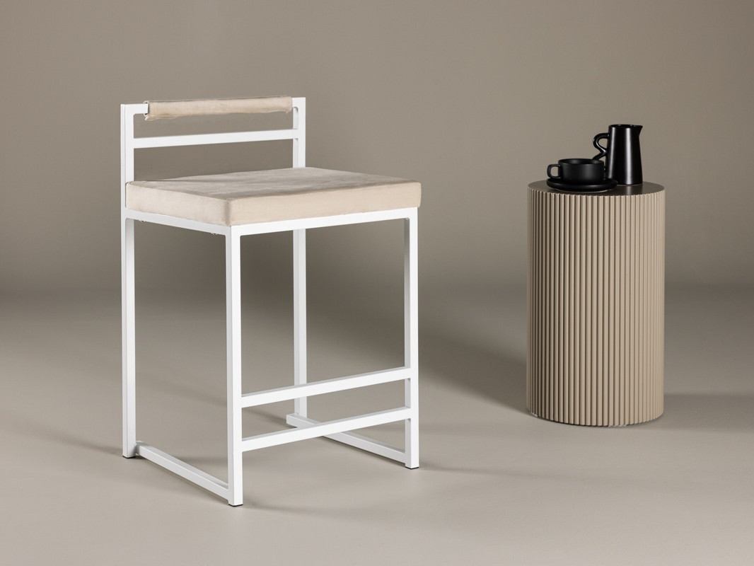 Counter stool Dallas 4519 (White + Beige)
