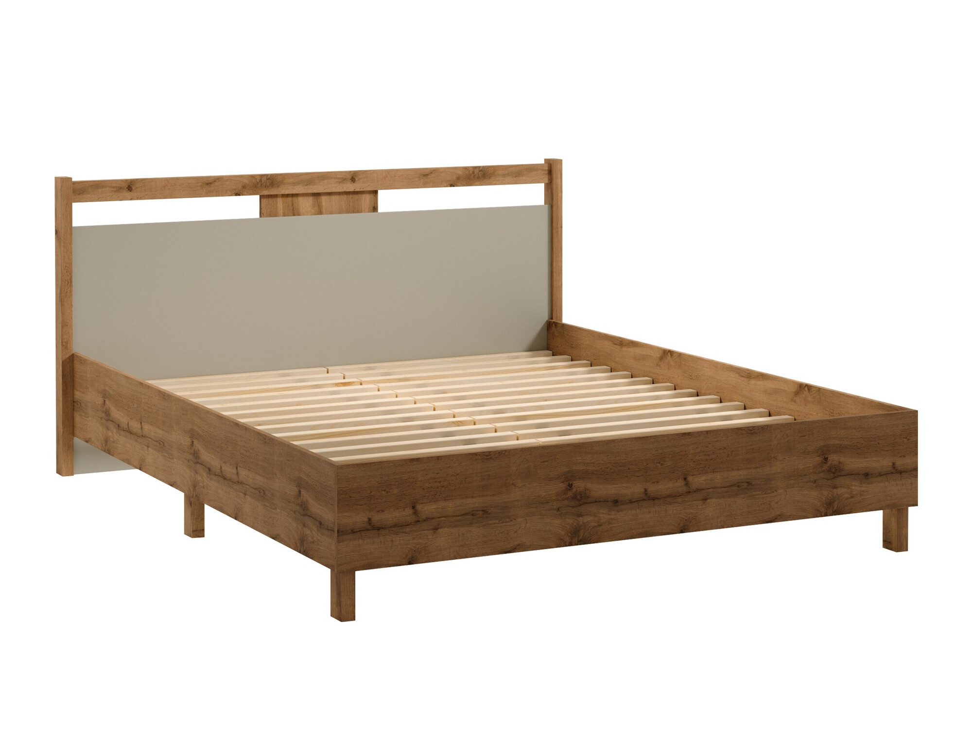 Bed Venmelu 106 (Wotan Oak + Beige)
