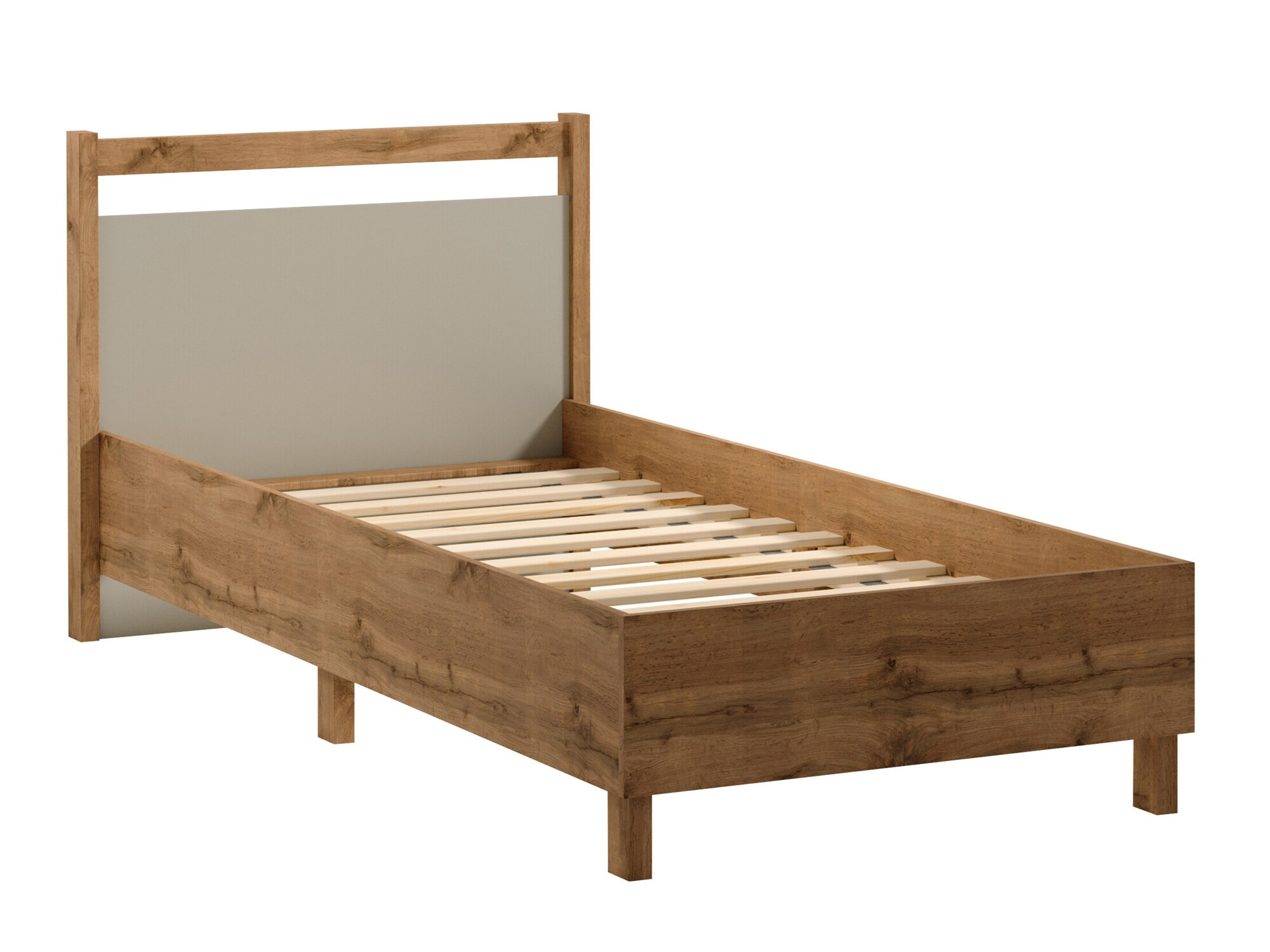 Bed Venmelu 107 (Wotan Oak + Beige)