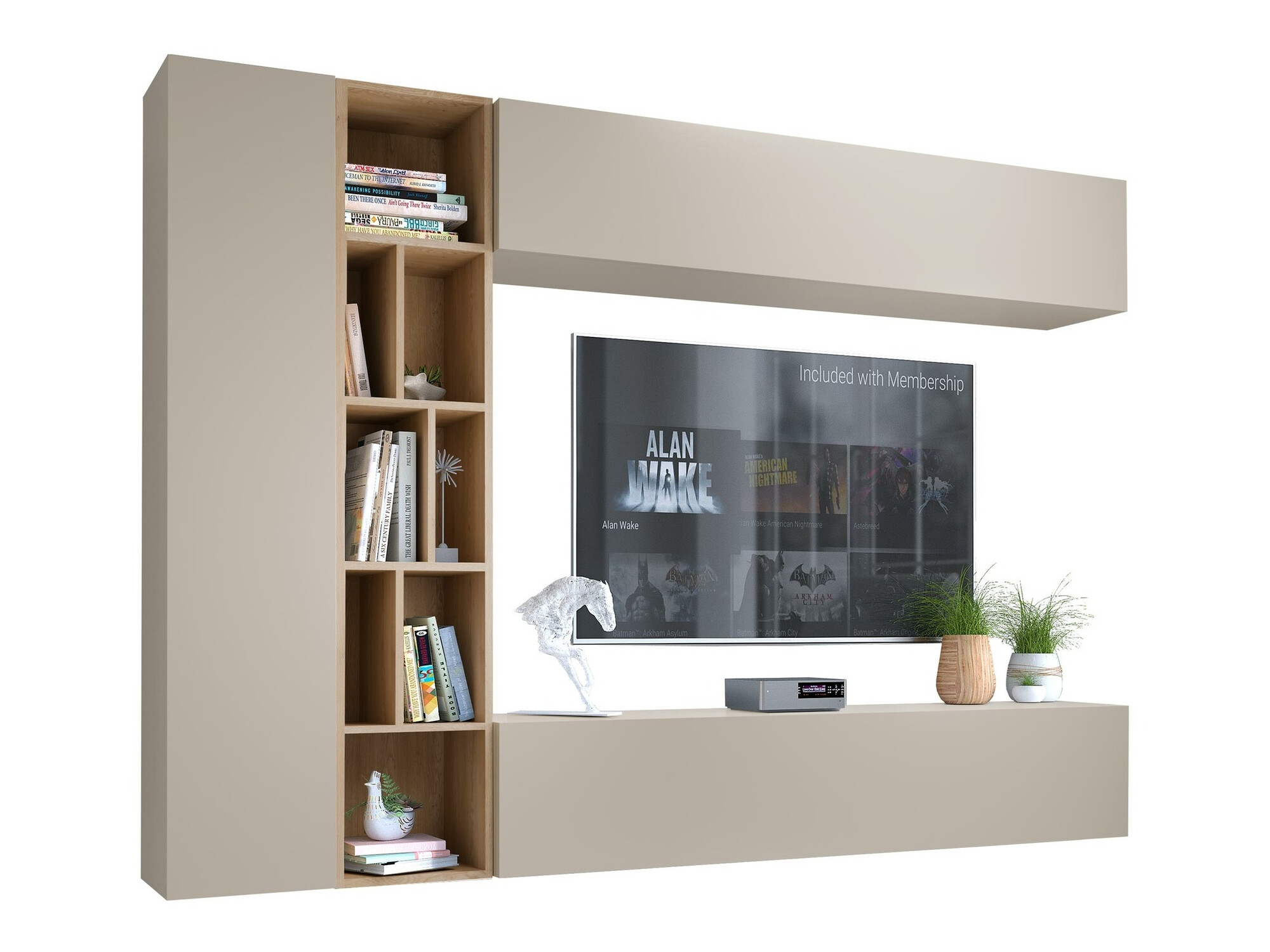 Living room set Comfivo Natura (Cashmere + Artisan oak)