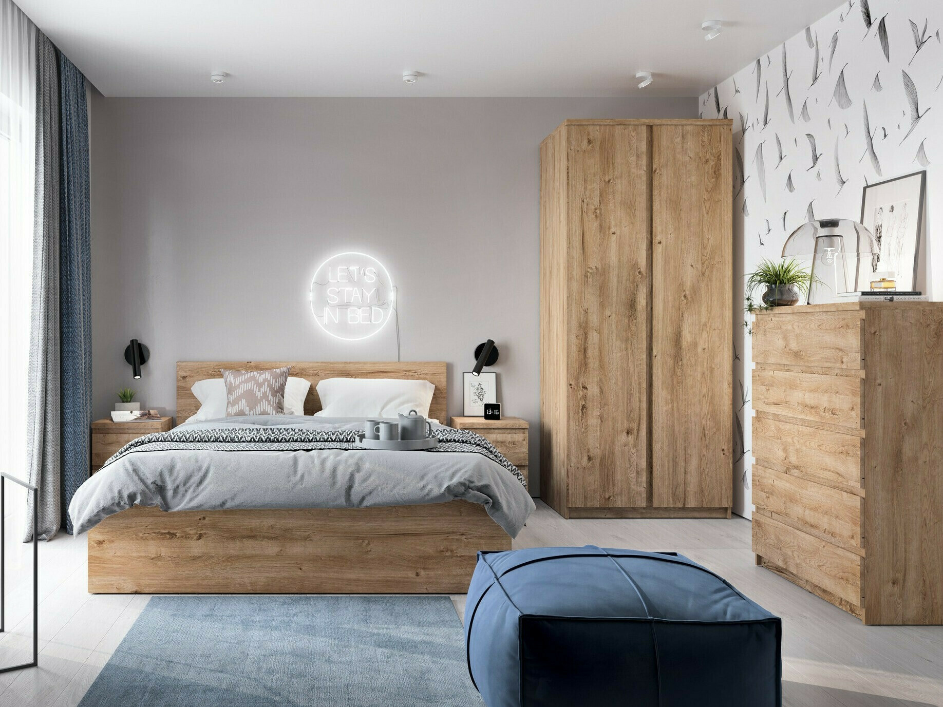 Bedside table Merfere 102 (Oak)