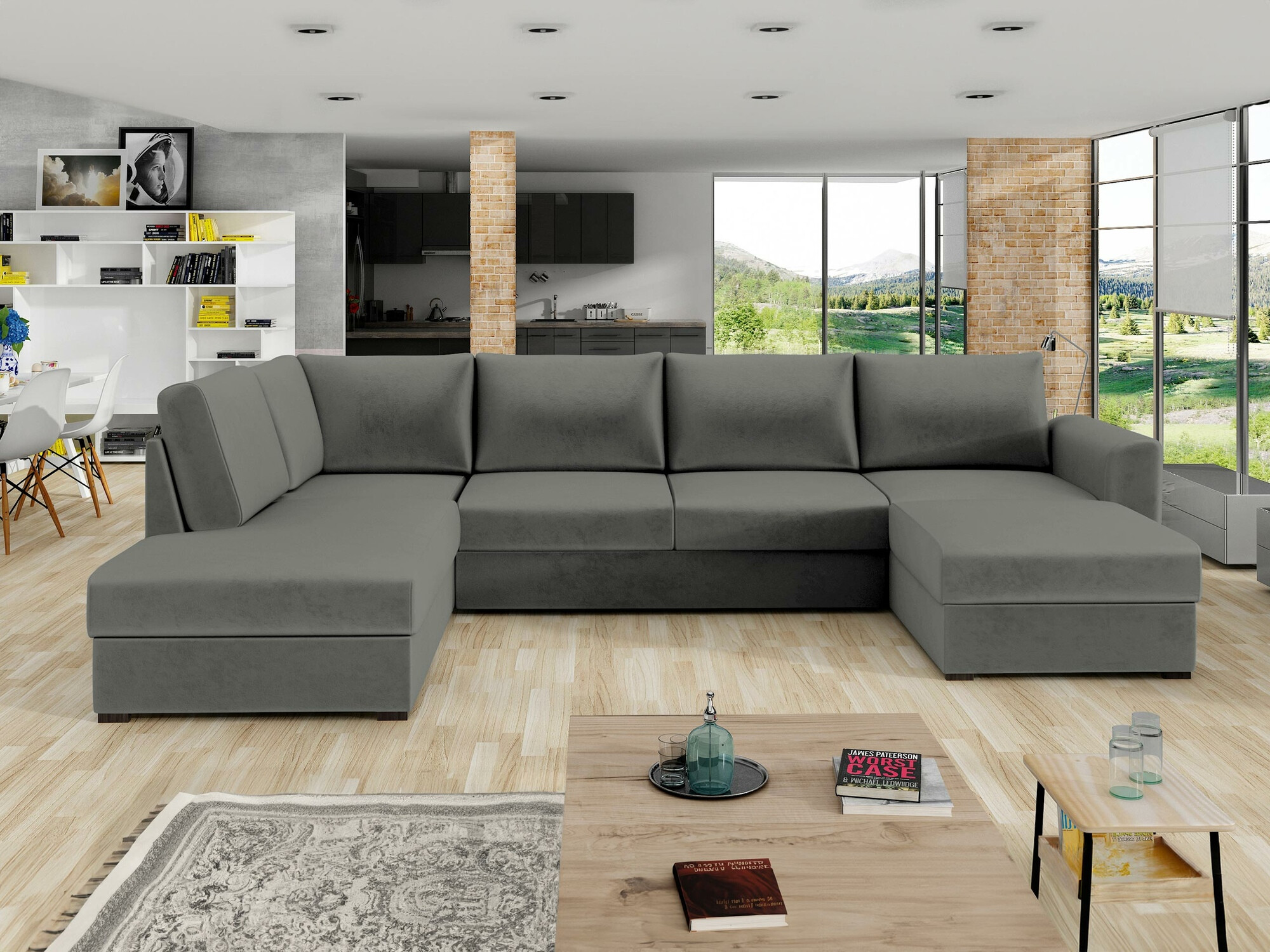 Corner sofa Comfivo Flumen (Magic Velvet 2217)