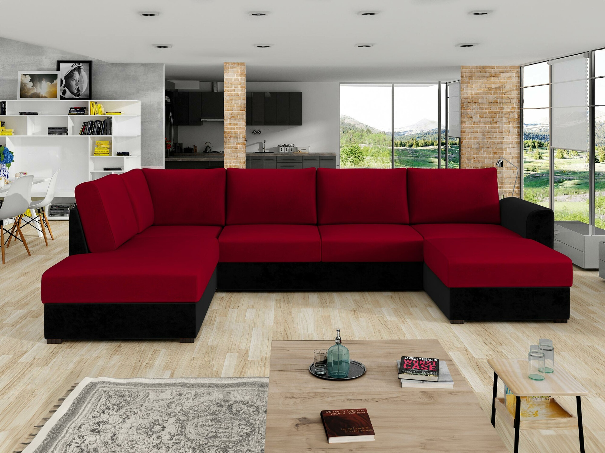 Corner sofa Comfivo Flumen (Magic Velvet 2219 + Venus Velvet 2926)