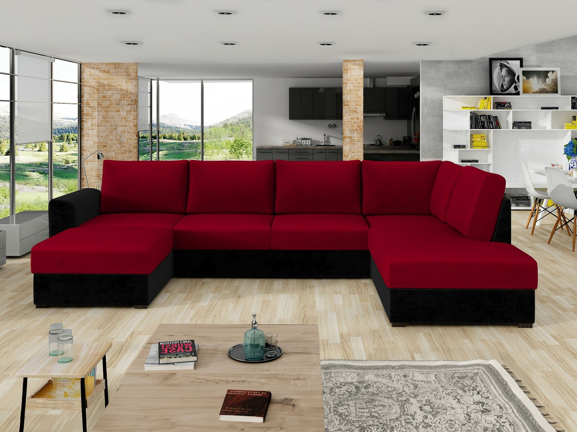 Corner sofa Comfivo Flumen (Magic Velvet 2219 + Venus Velvet 2926)