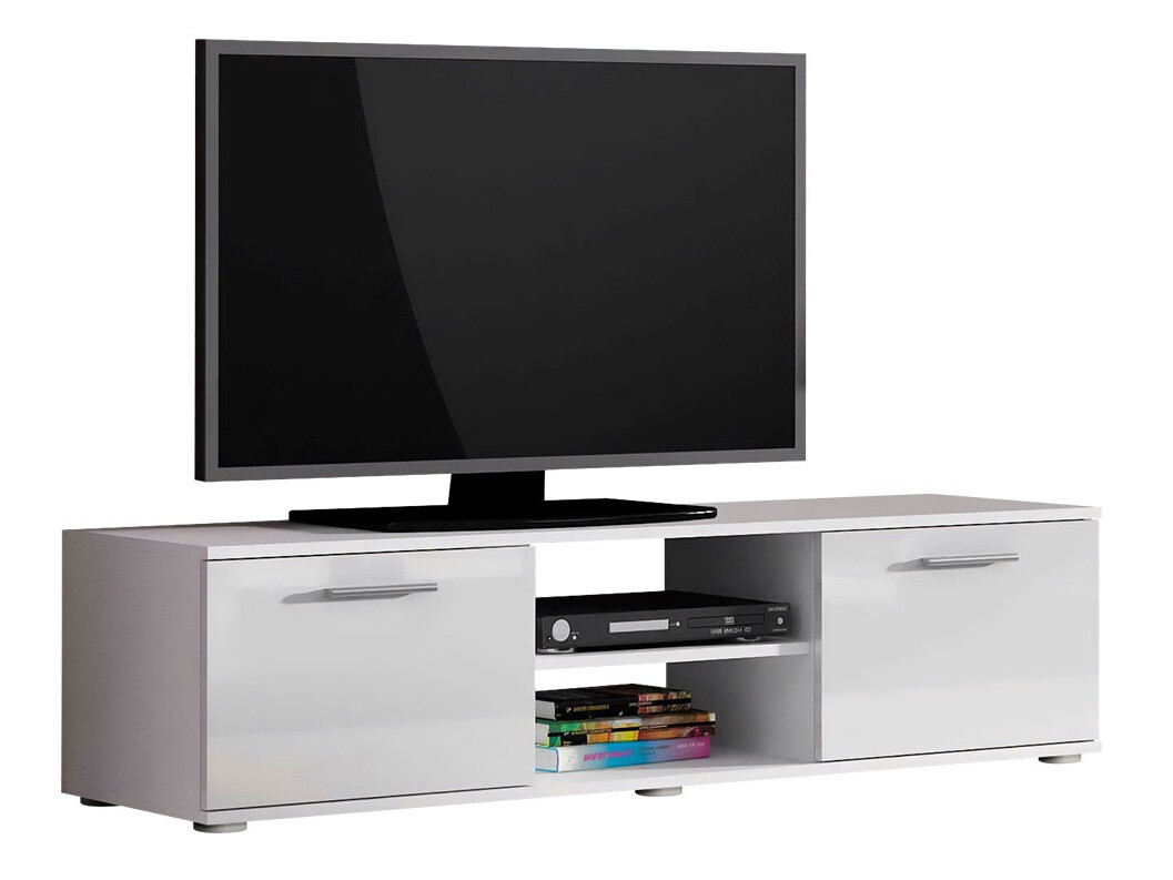 TV stand Tornola 100 (White + Glossy white)