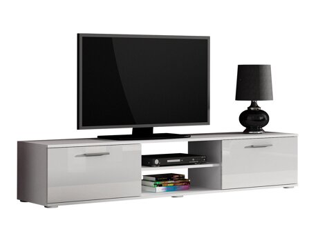 TV stand Tornola 101 (White + Glossy white)