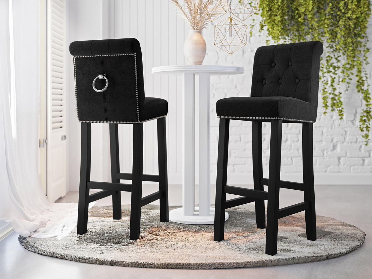 Bar stool Jackson 100 (Black + Magic Velvet 2219)