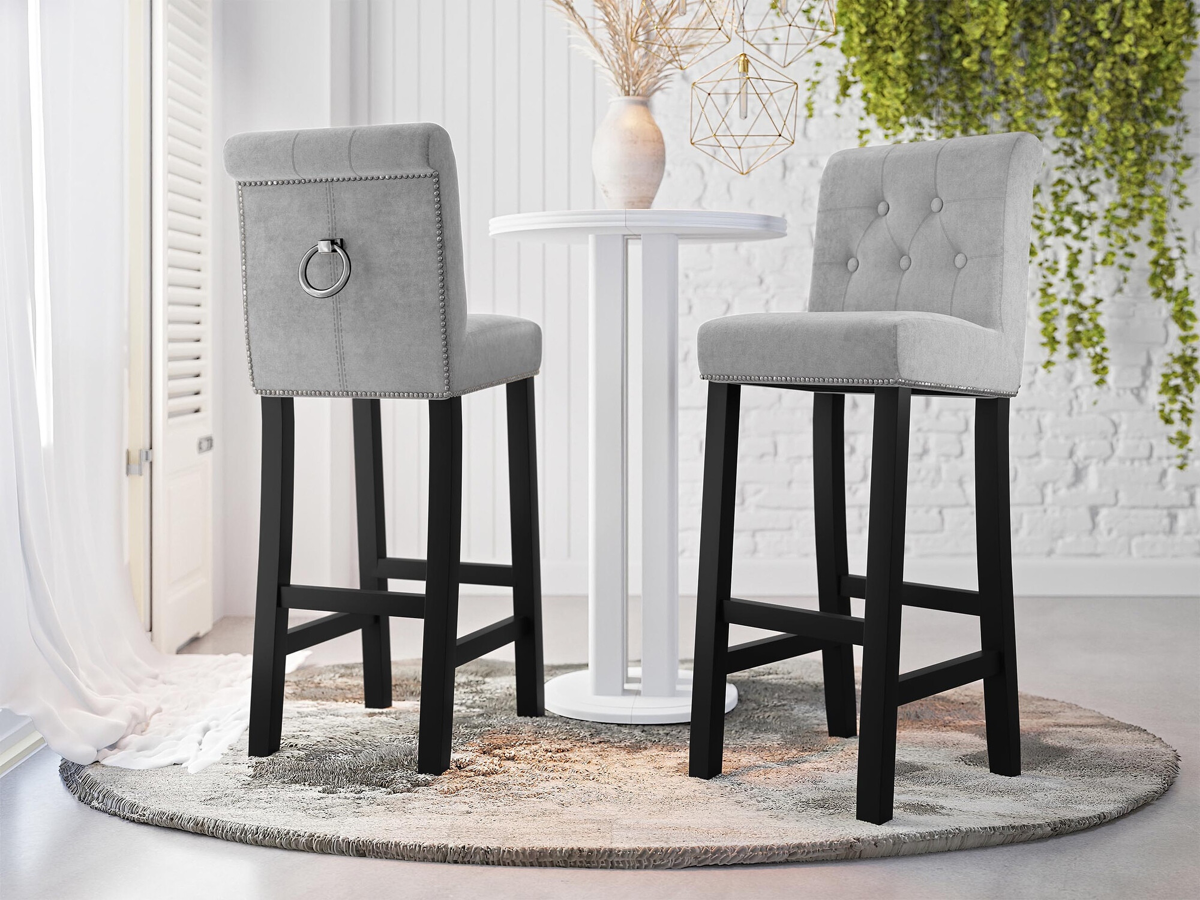 Bar stool Jackson 100 (Black + Magic Velvet 2240)