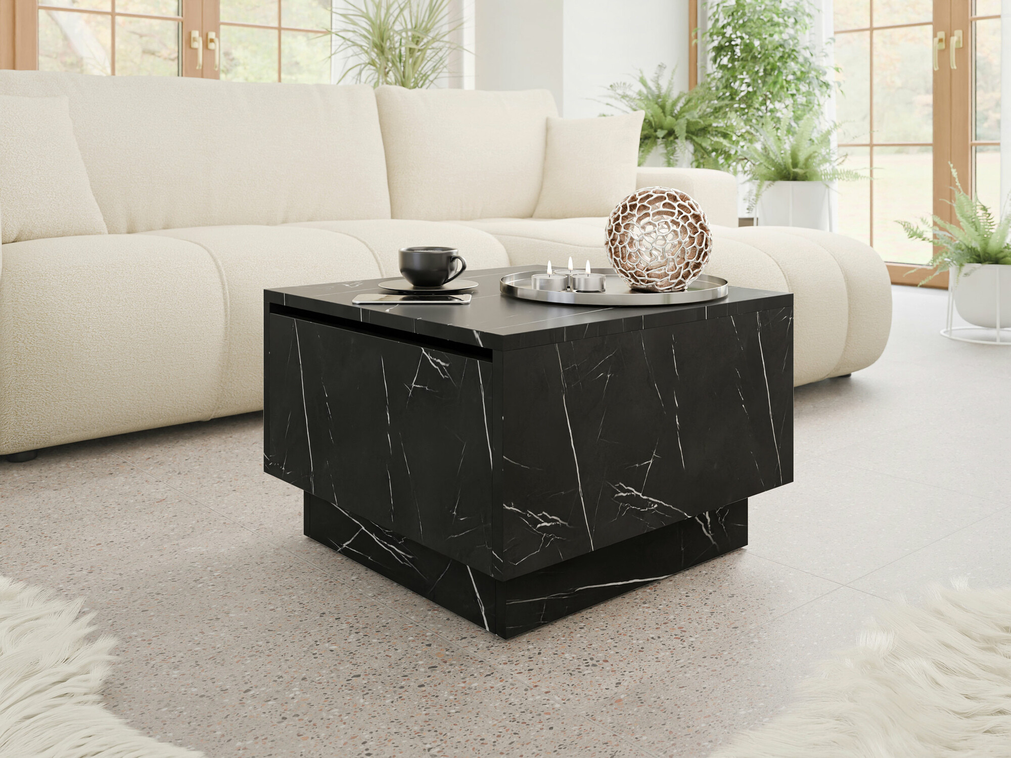 Coffee table Goodyear 133 (Black marble)