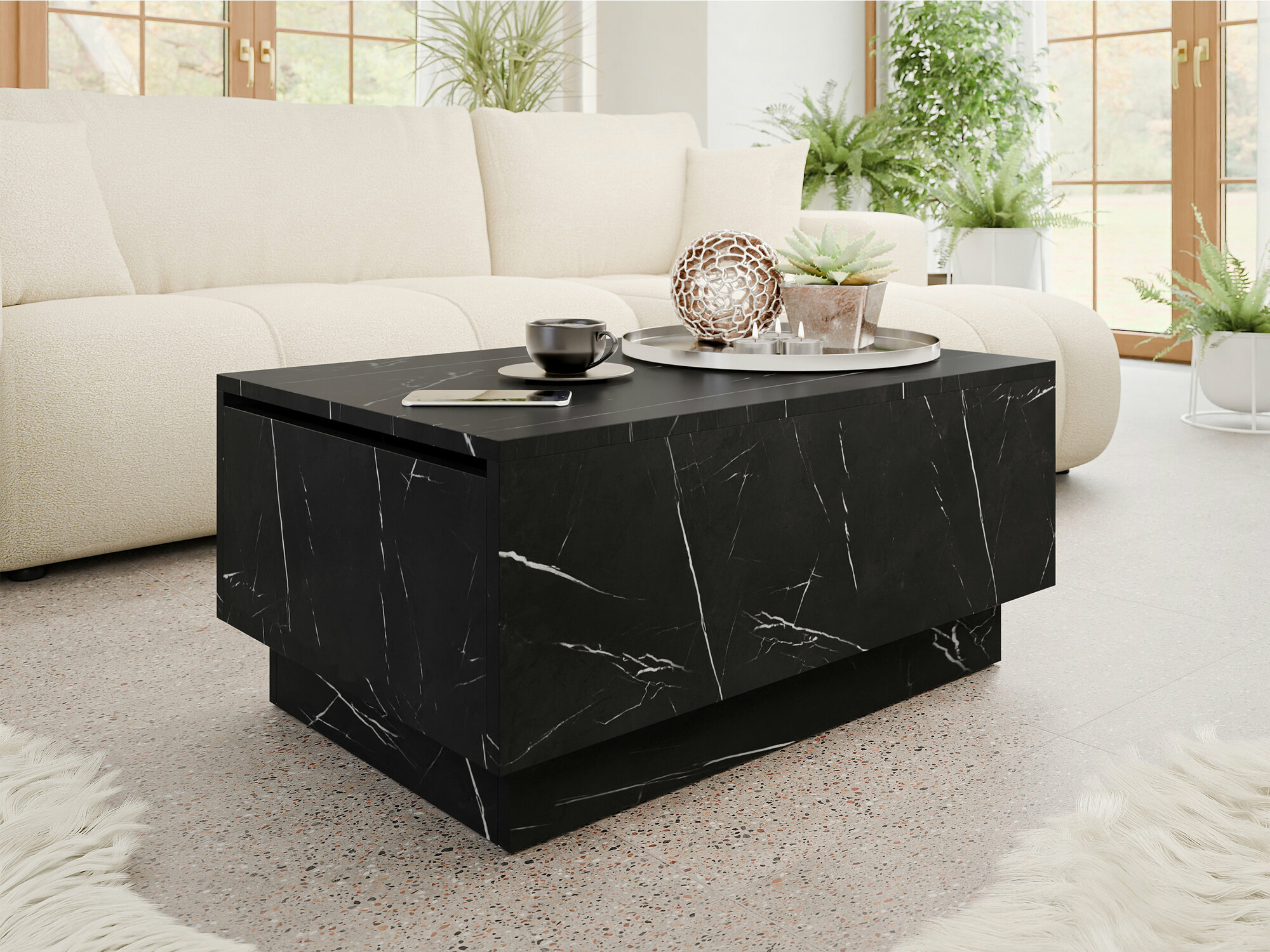 Coffee table Goodyear 134 (Black marble)
