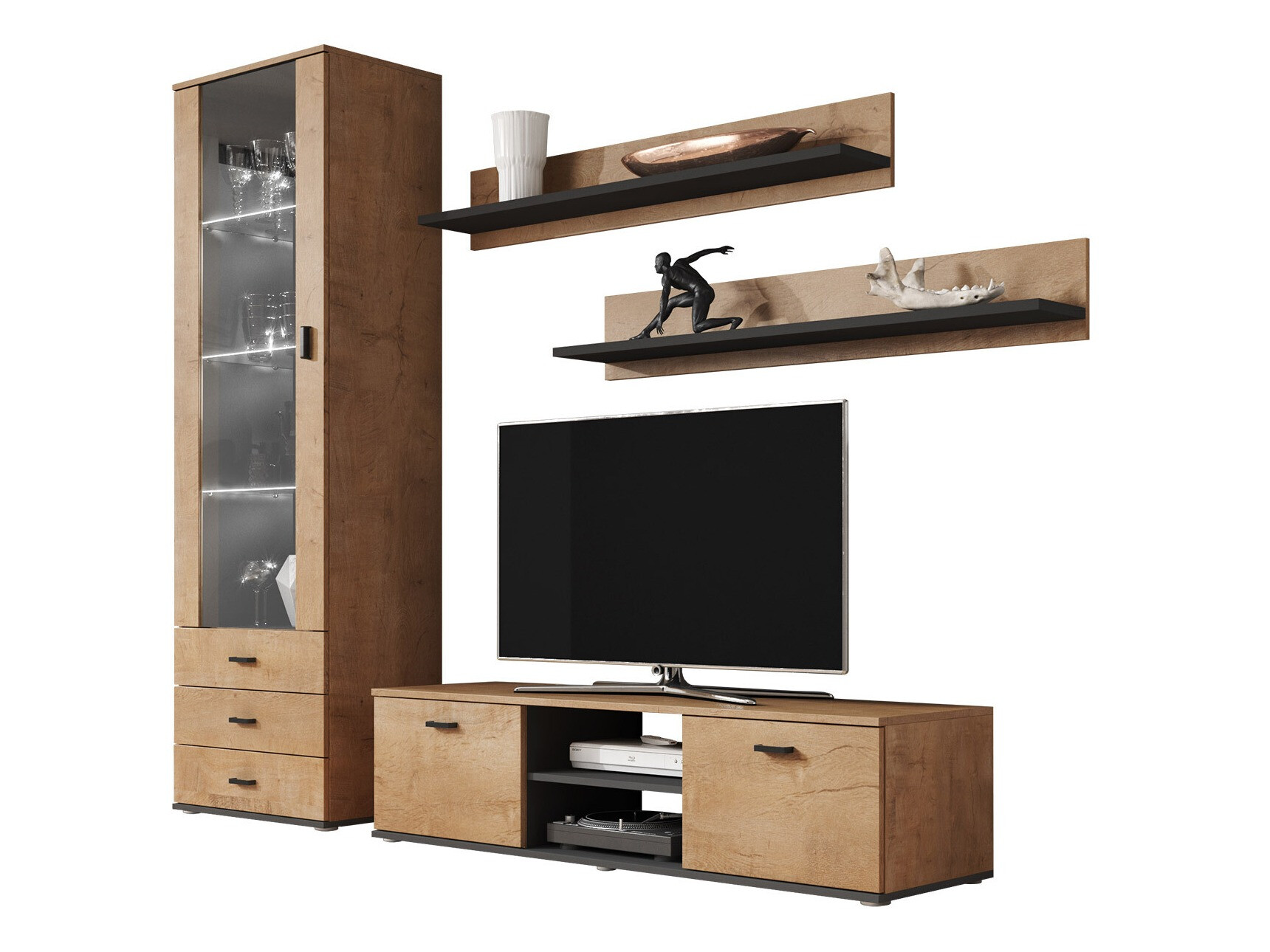 Living room set Tornola 110 (Lefkas oak + Black)