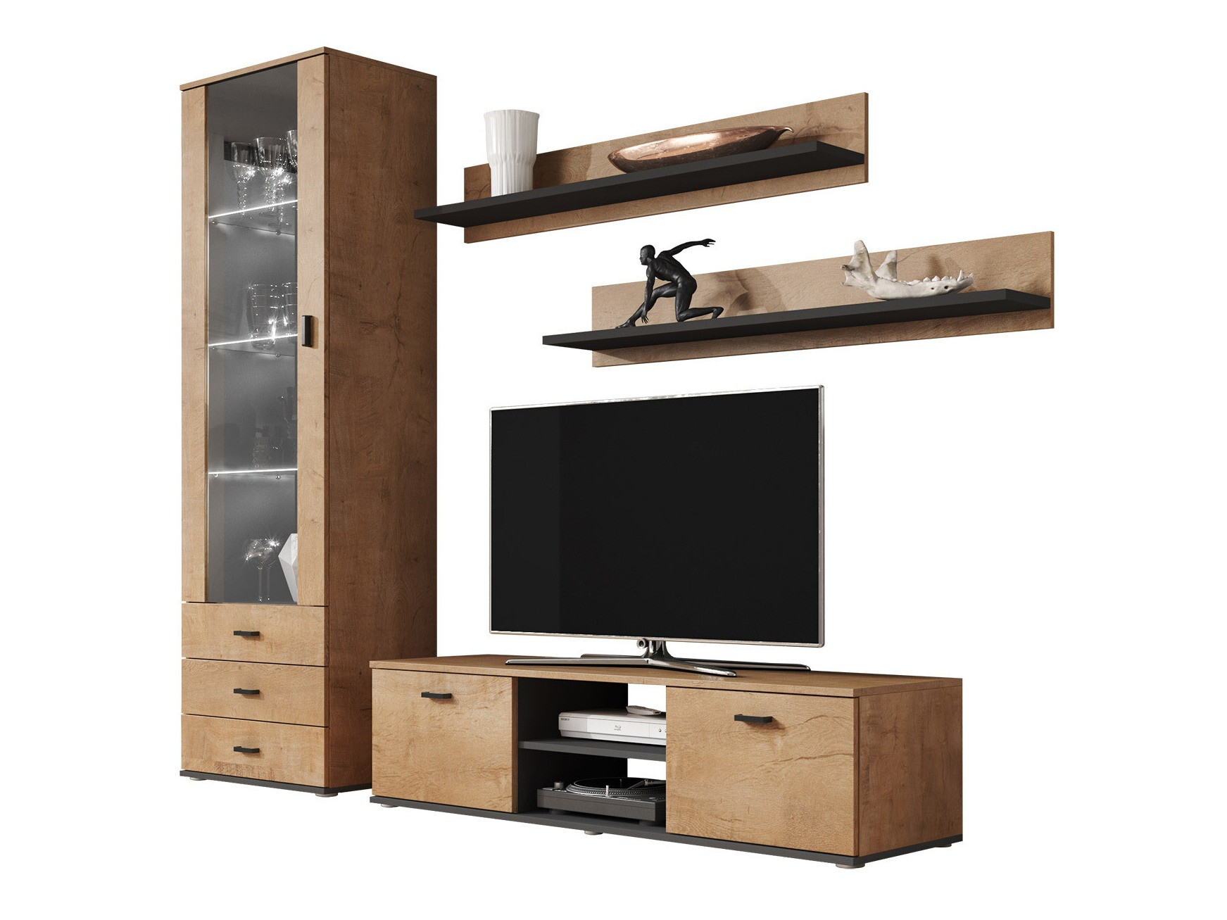 Living room set Tornola 110 (Lefkas oak + Black)
