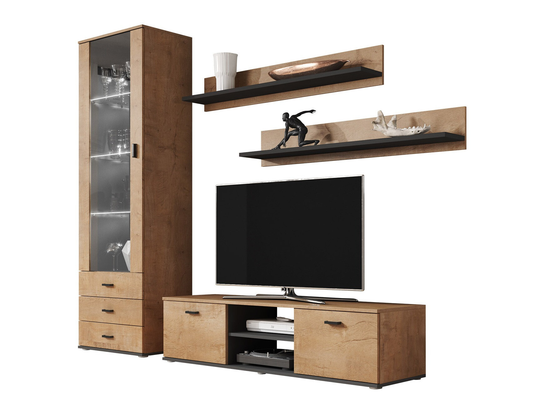 Living room set Tornola 110 (Lefkas oak + Black)