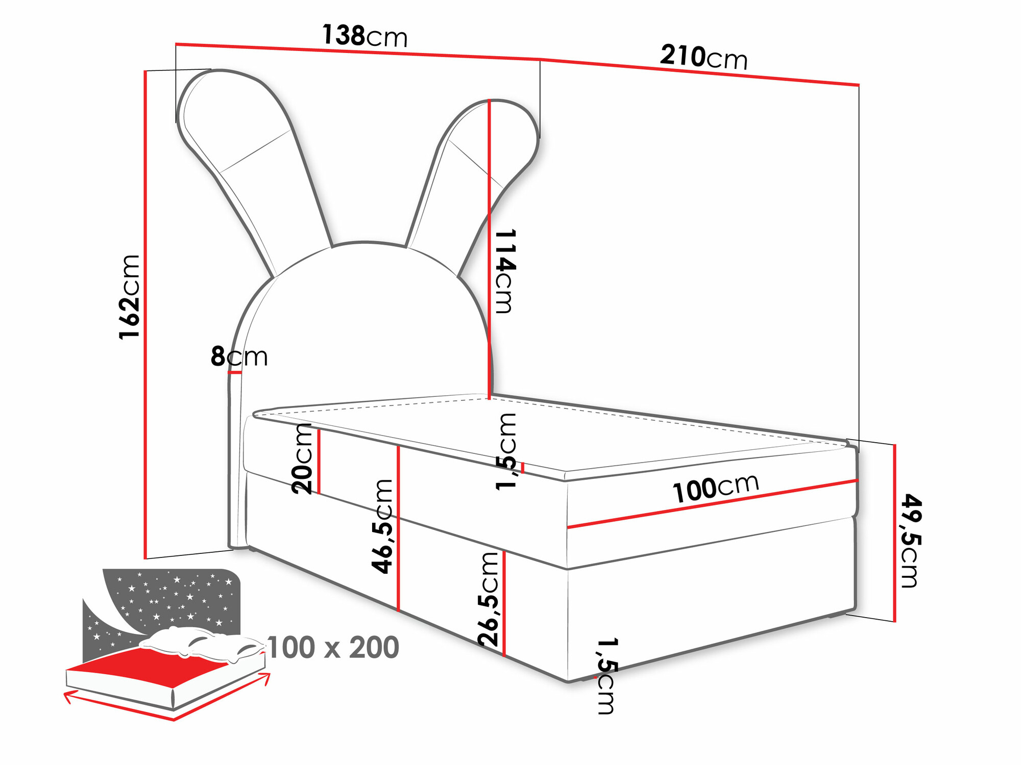 Continental bed Stylus (Magic Velvet 2239)