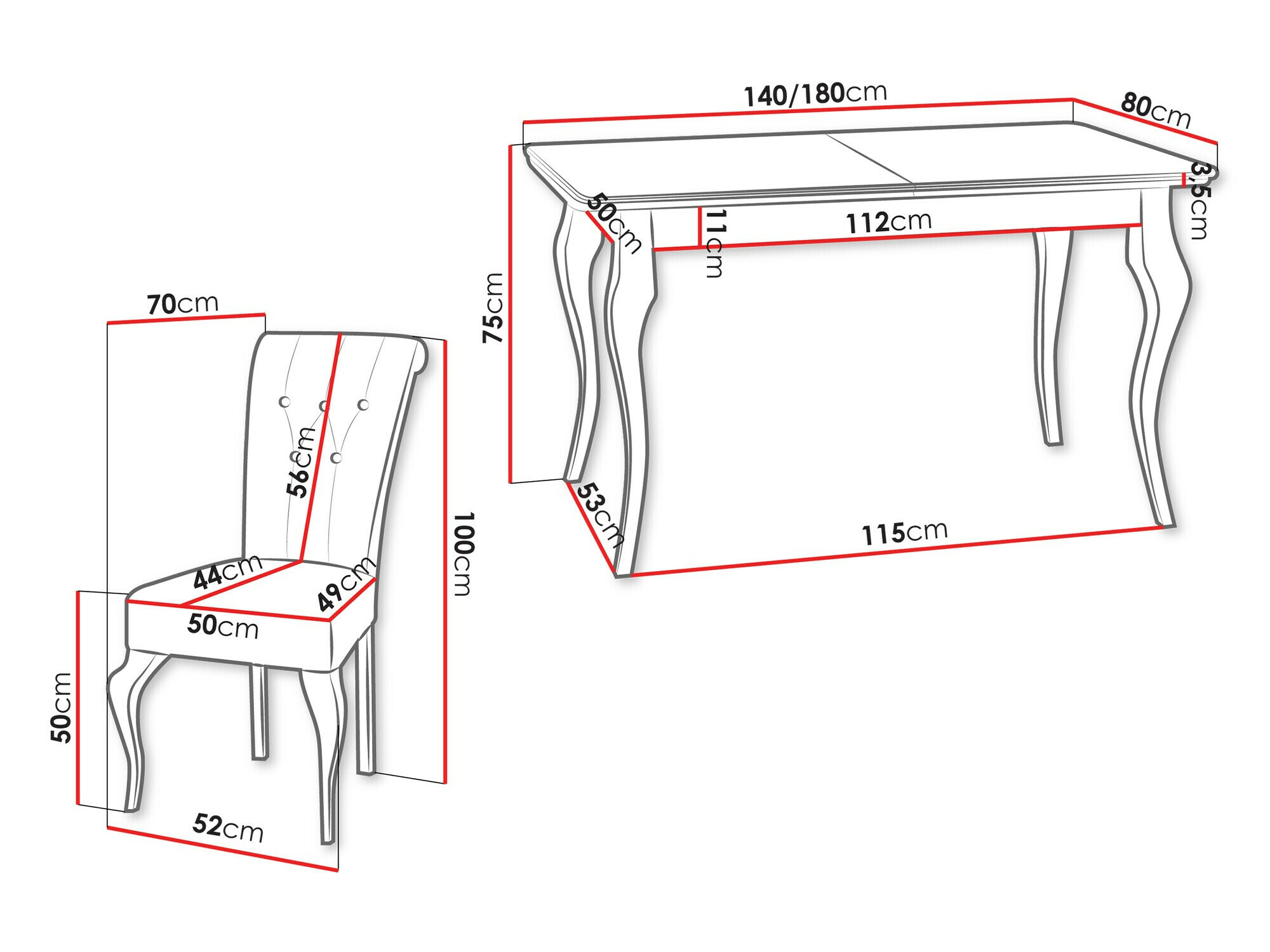 Dining set Comfivo Gallina II (Magic Velvet 2209)