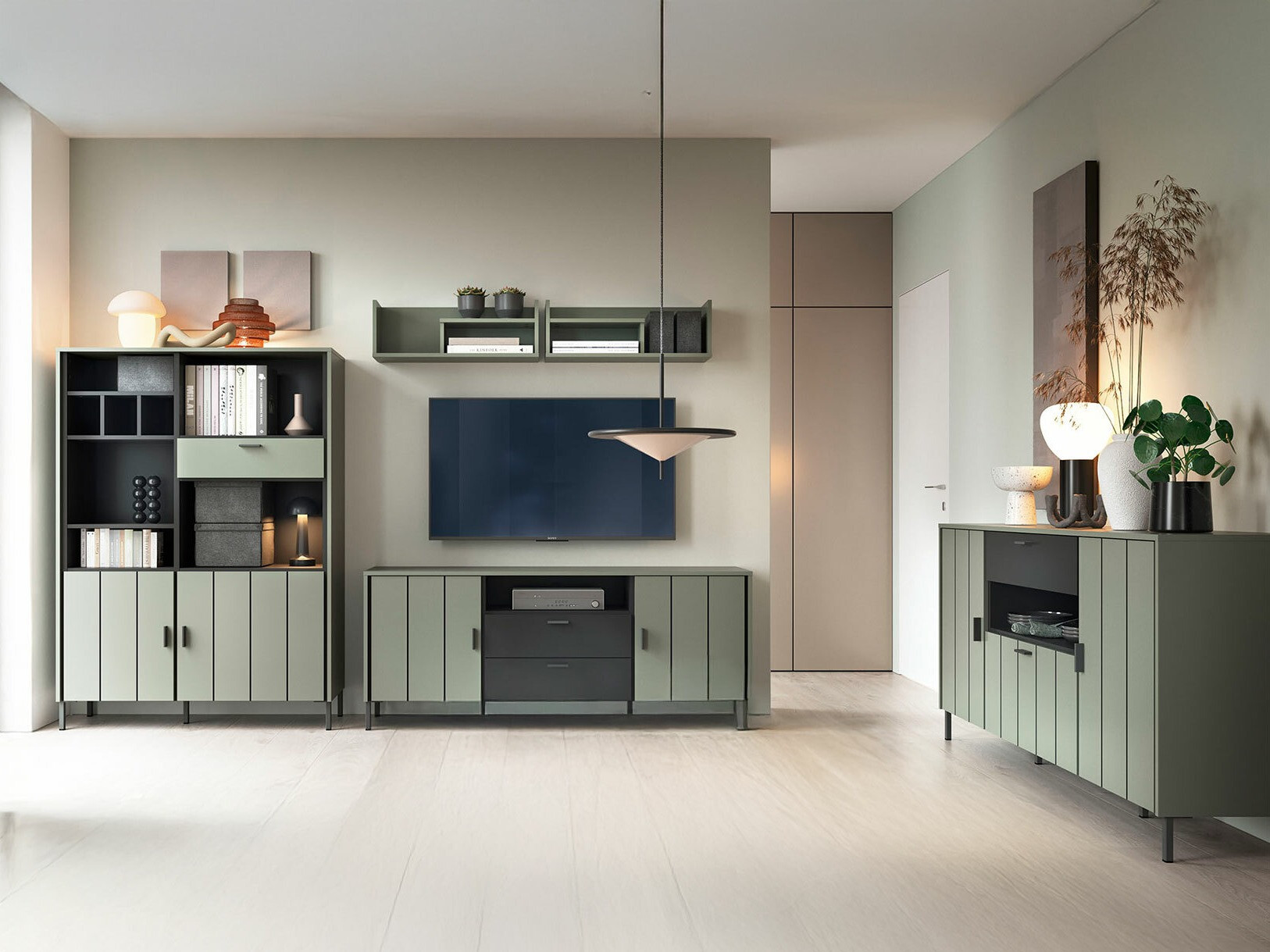 Wall-mounted set of shelves Morelmi 111