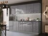 Modular cabinet with doors Multi Grey 115