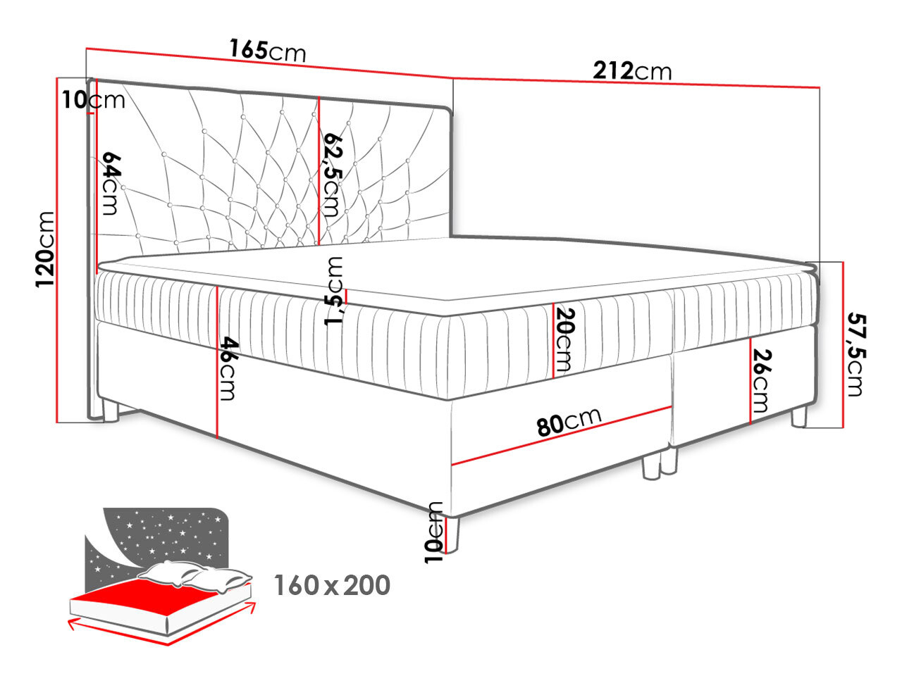 Continental bed Civitas (Manila 02)