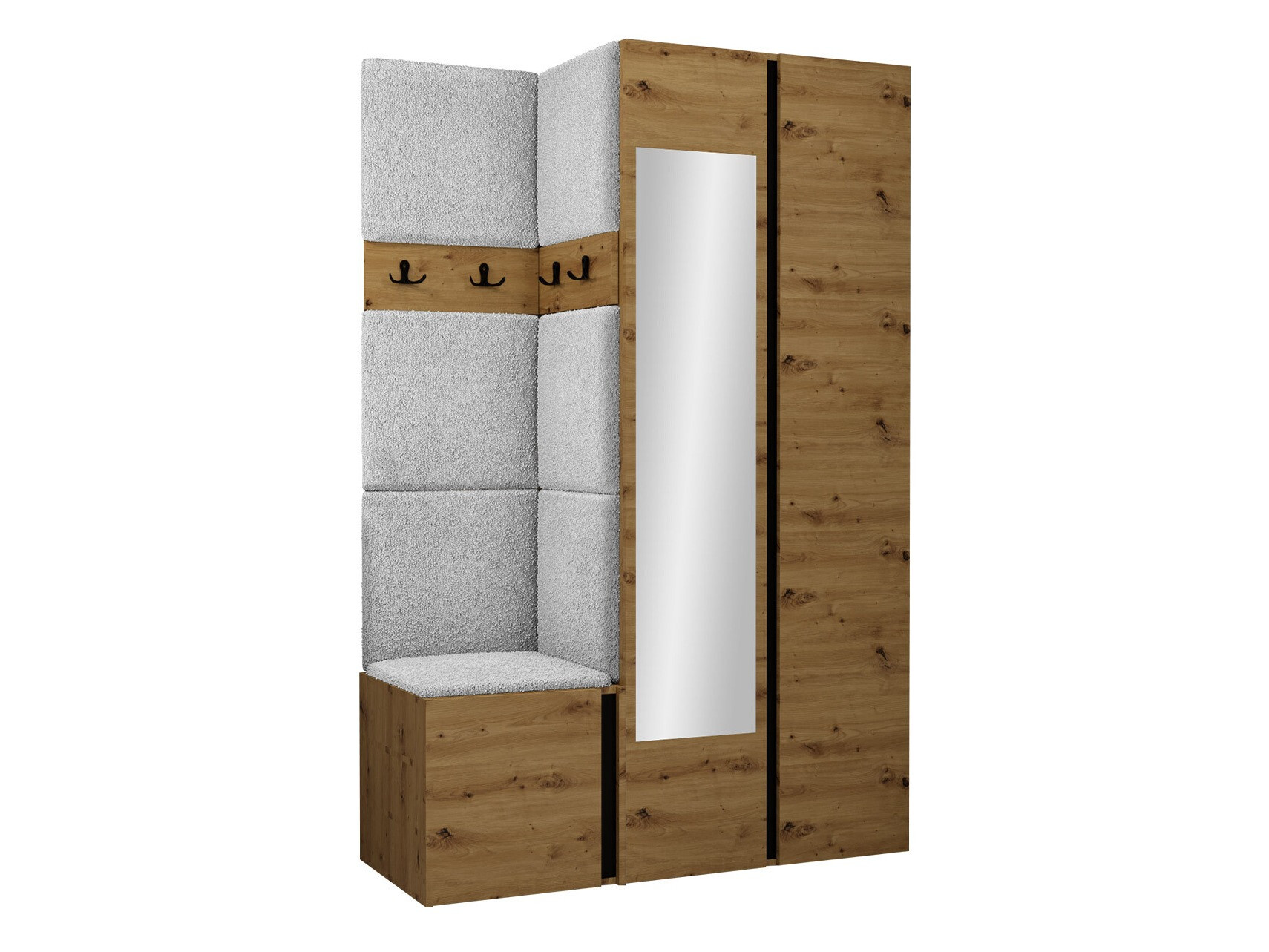 Hallway set Pinis XXVI (Artisan oak + Black)