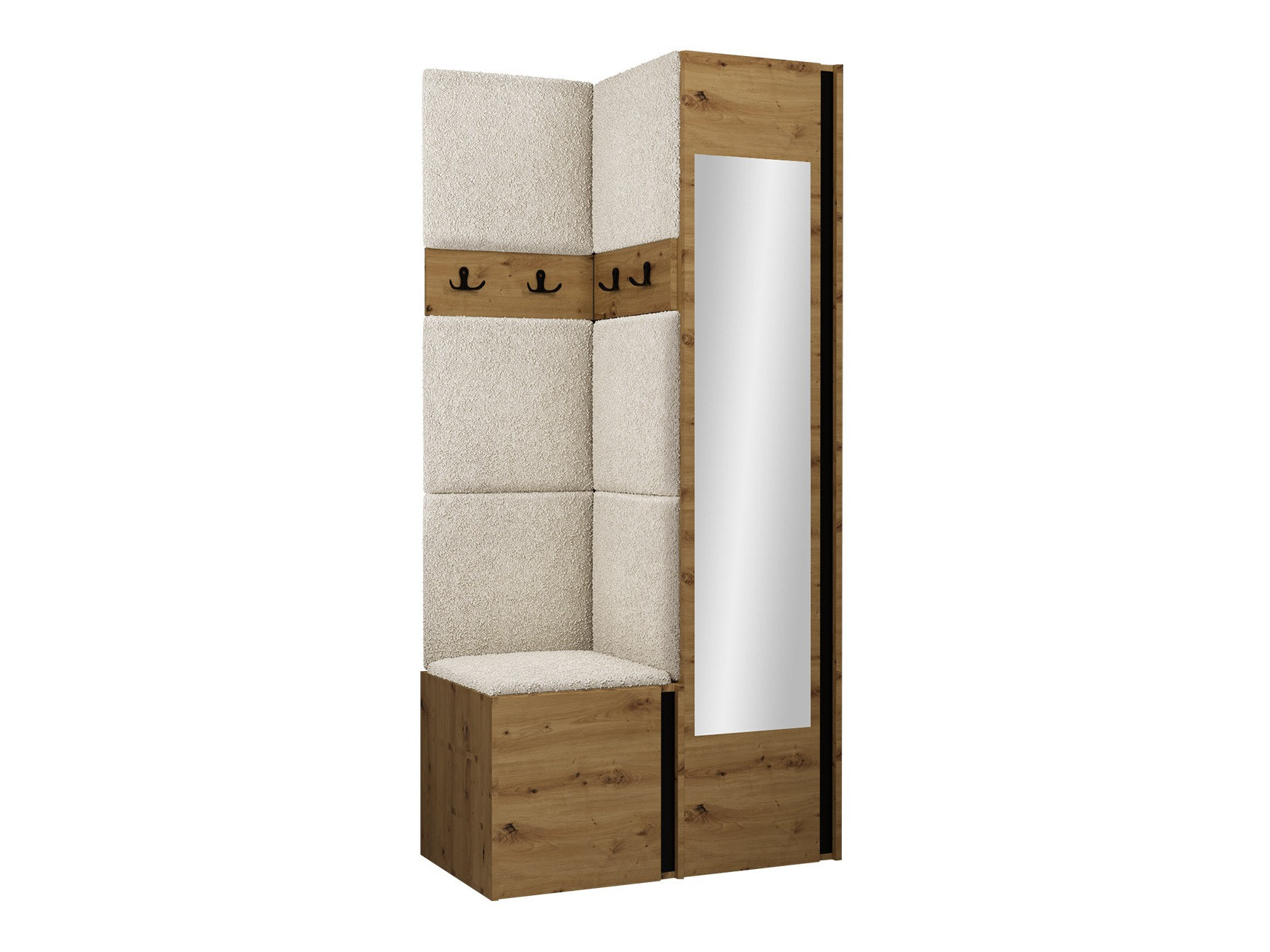 Hallway set Pinis XXV (Artisan oak + Black)
