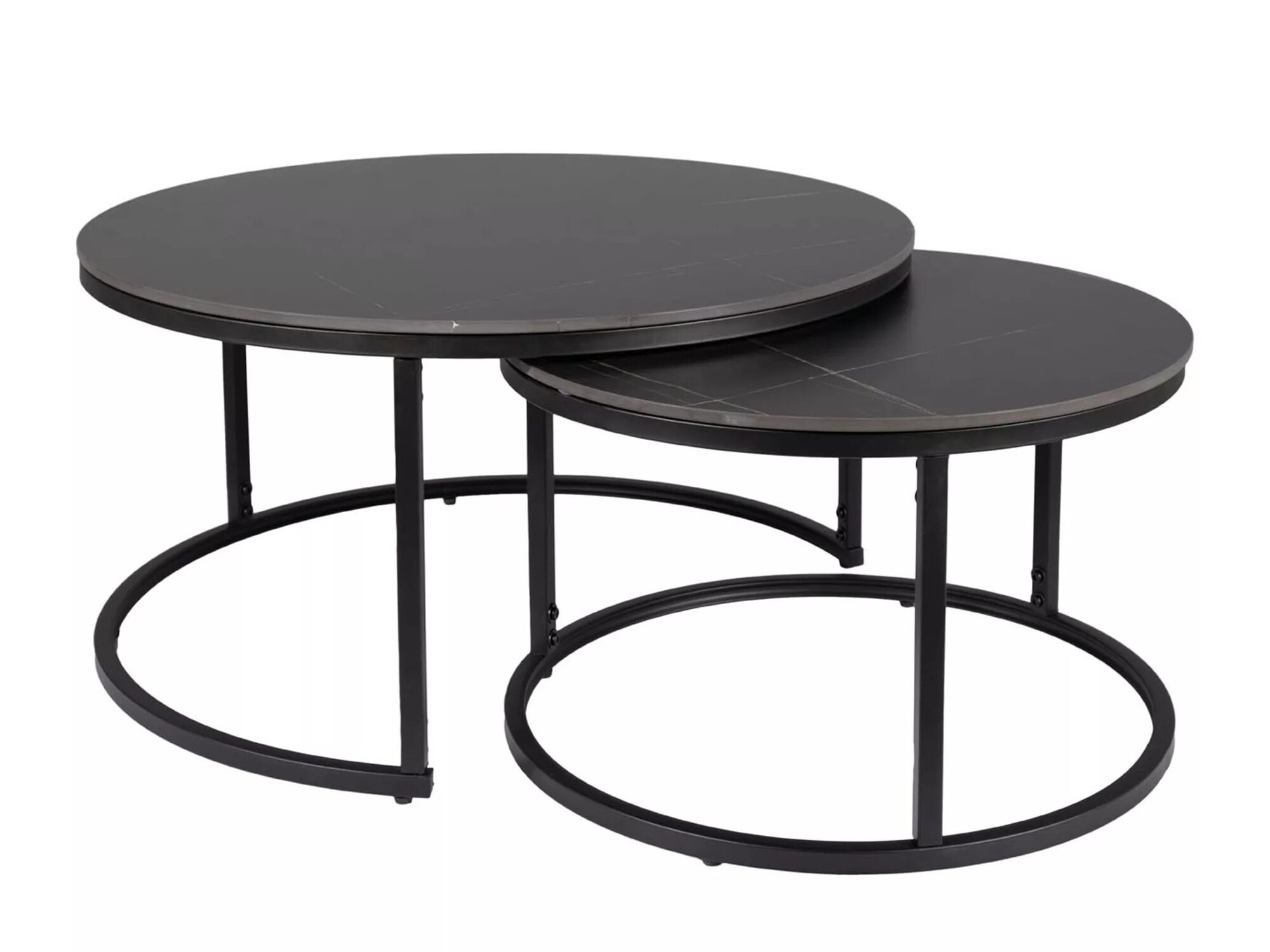 Nest of coffee tables Detroit 607 (Black marble)