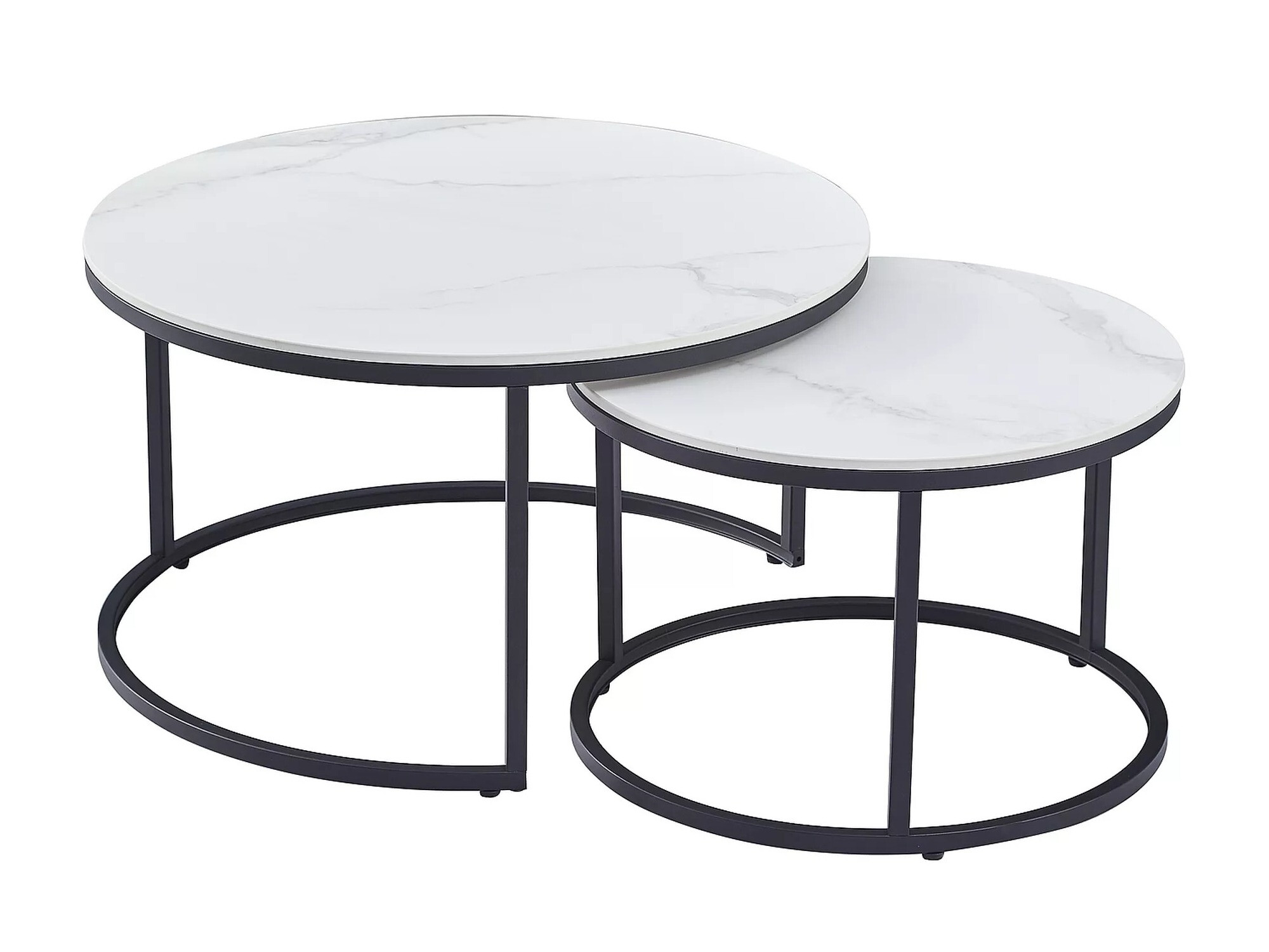 Nest of coffee tables Detroit 607 (White marble)