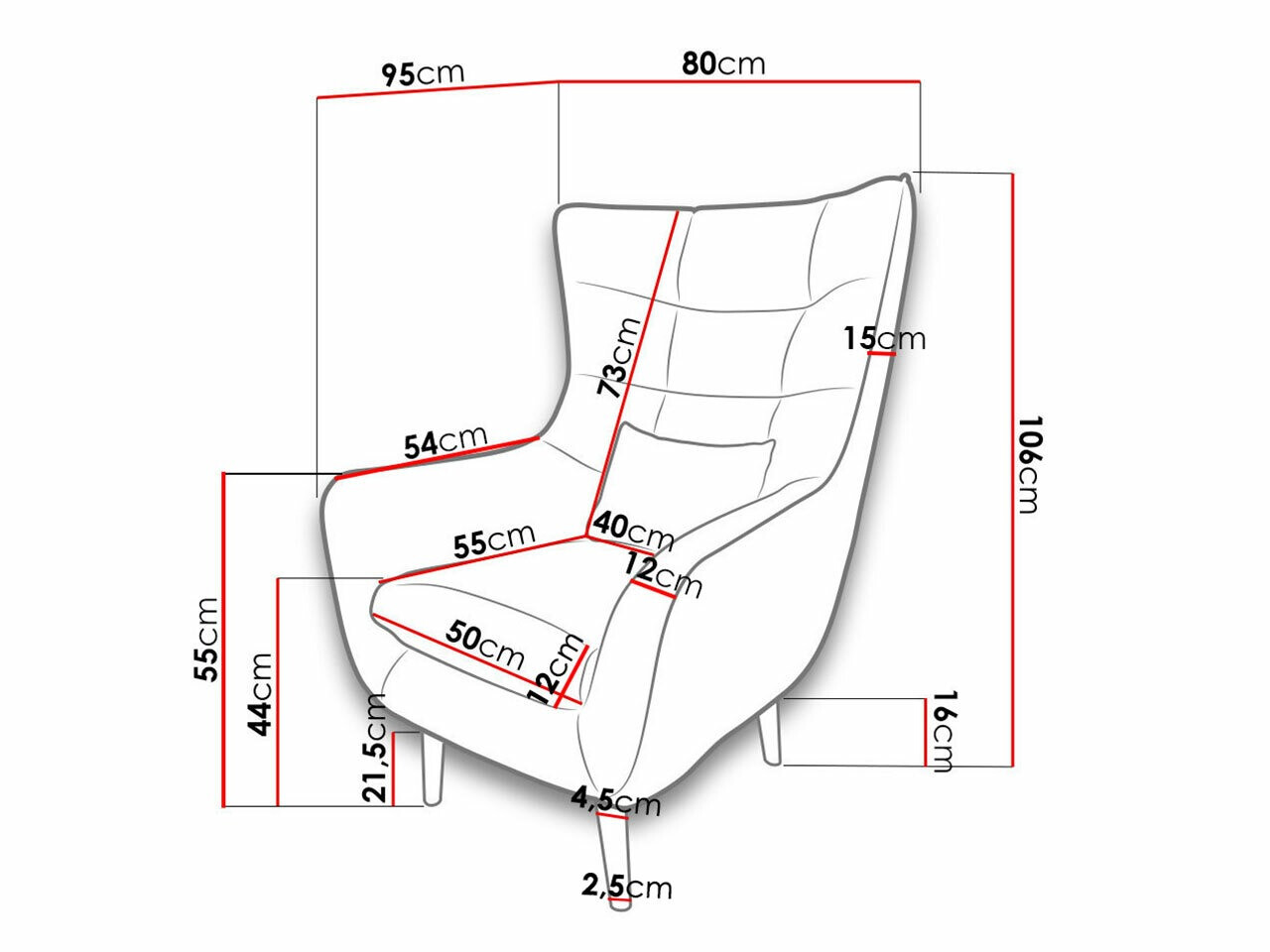 Armchair Comfivo Ulmus (Alfa 01)
