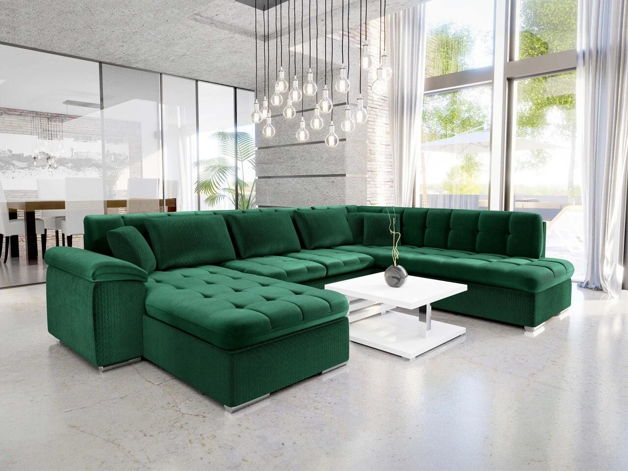 Corner sofa Comfivo Gemma V (Magic Velvet 2225-151 + Venus Velvet 2941)