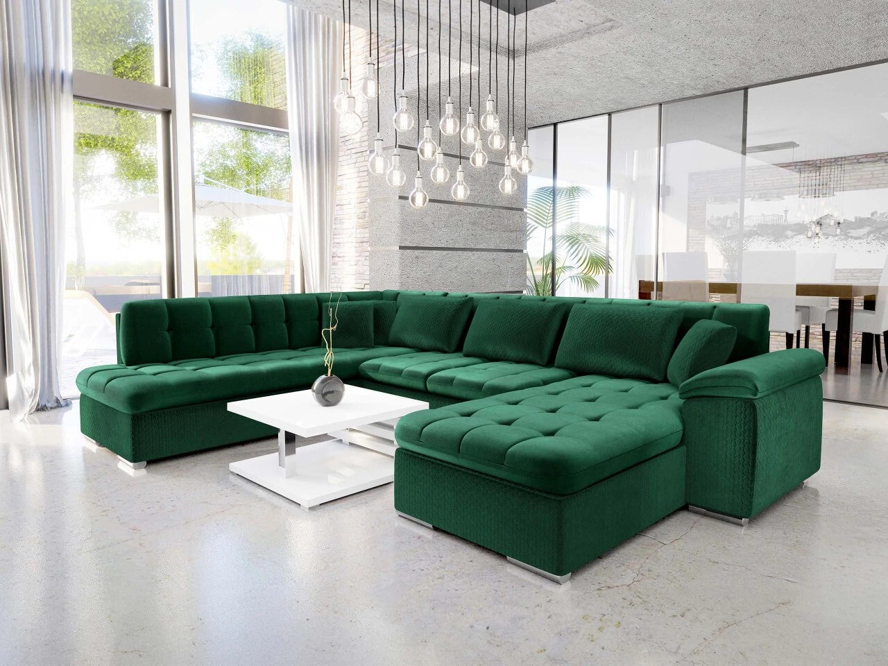 Corner sofa Comfivo Gemma V (Magic Velvet 2225-151 + Venus Velvet 2941)