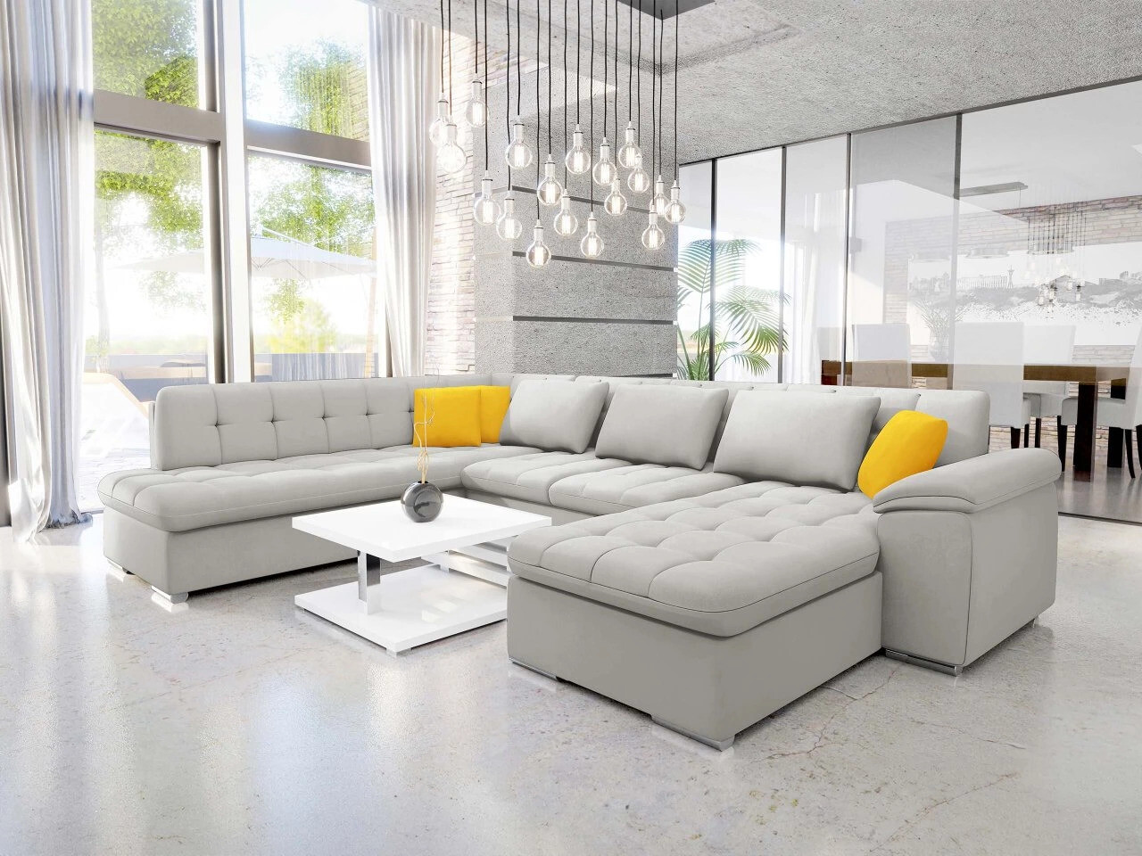 Corner sofa Comfivo Gemma V (Venus Velvet 2921 + Venus Velvet 2916)