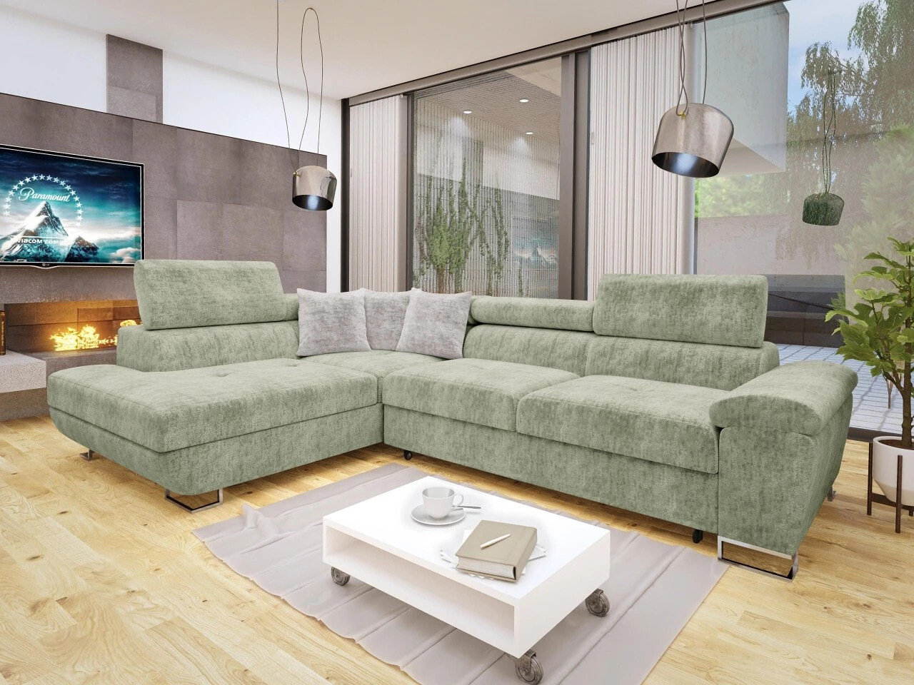 Corner sofa Comfivo Ruta II (Miu 2049 + Miu 2059)