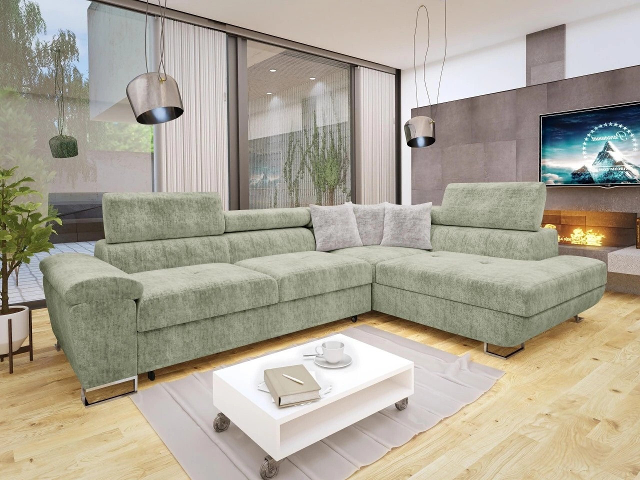 Corner sofa Comfivo Ruta II (Miu 2049 + Miu 2059)