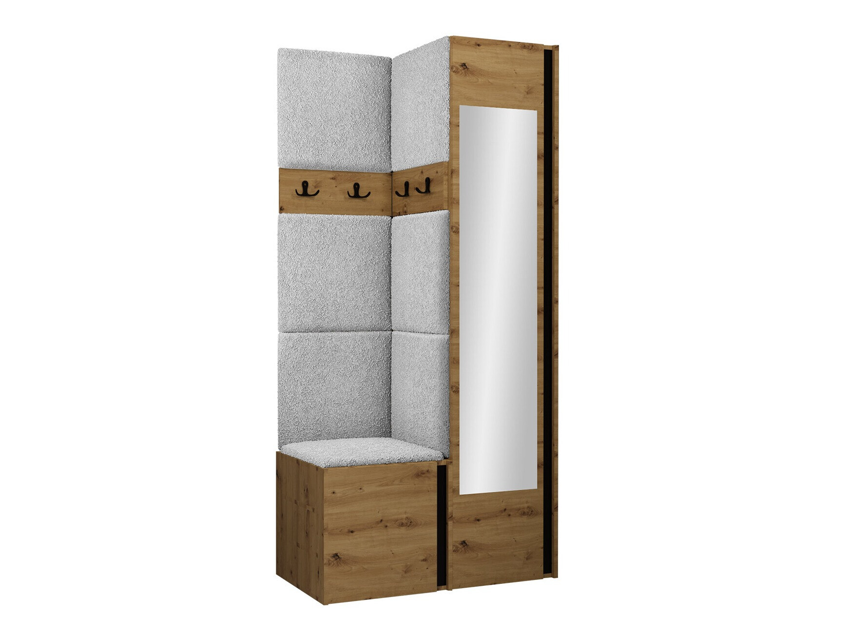 Hallway set Pinis XXV (Artisan oak + Black)
