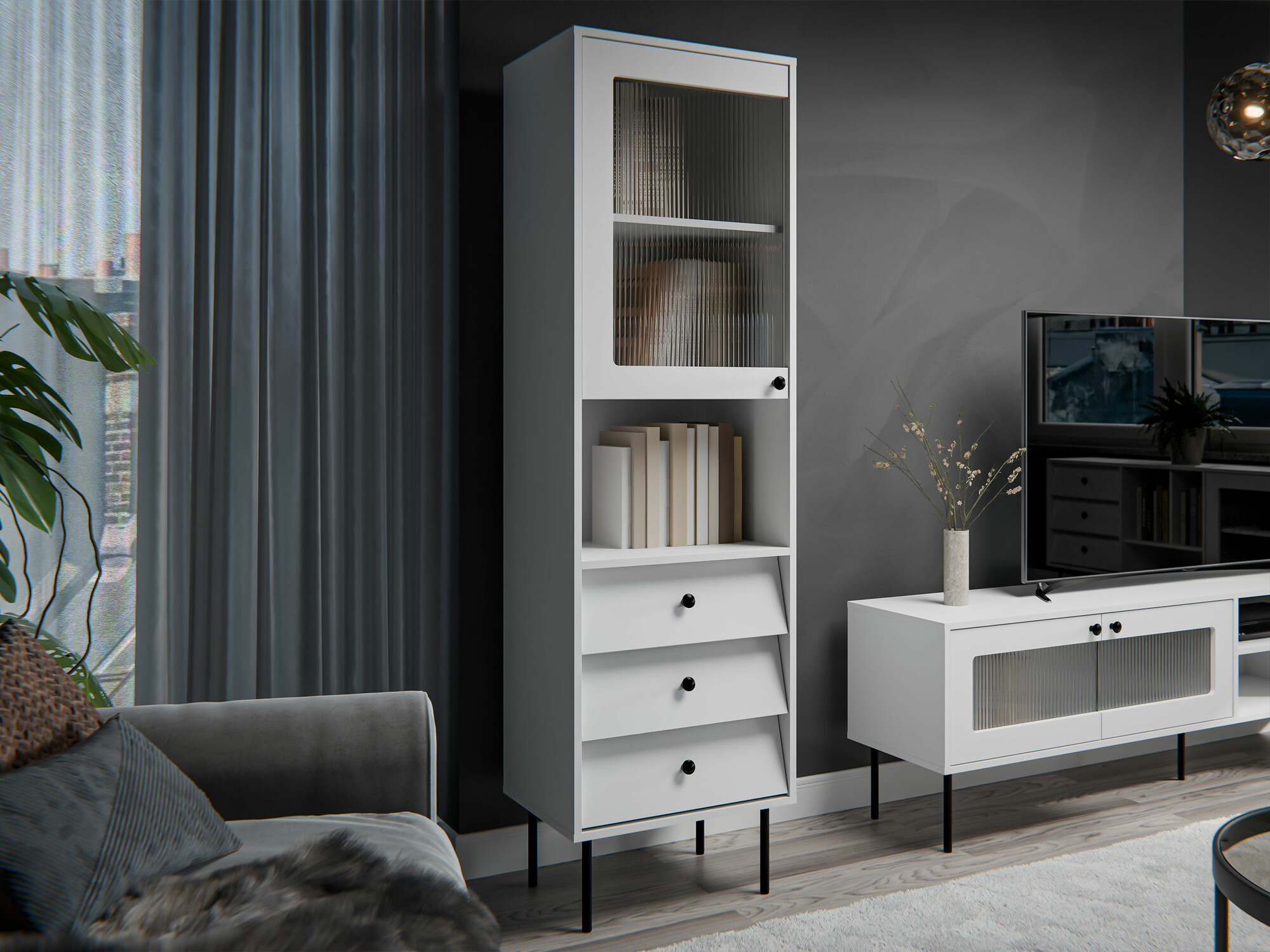 Bookcase Feletri 105 (White)