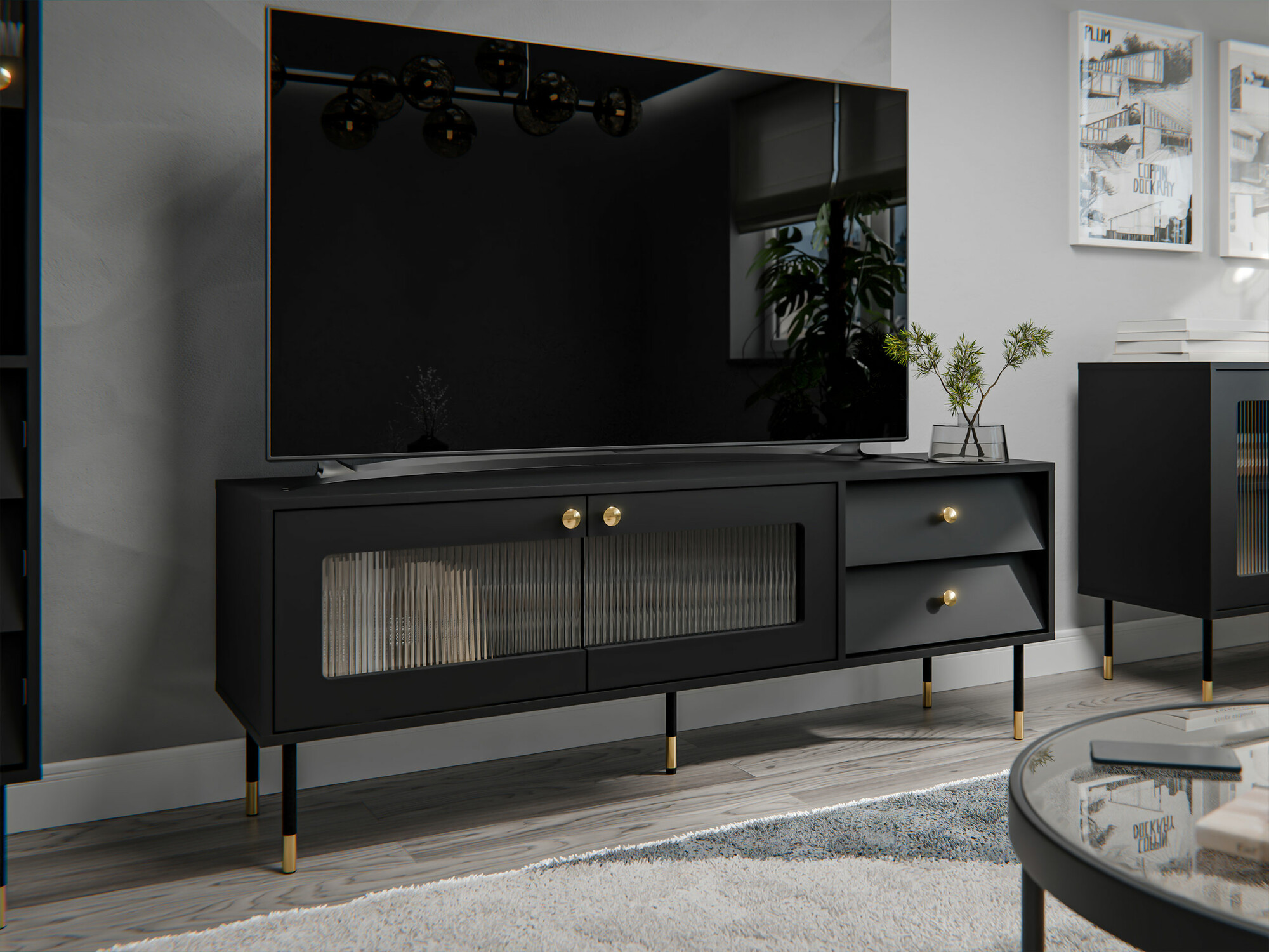 TV stand Feletri 102 (Black)
