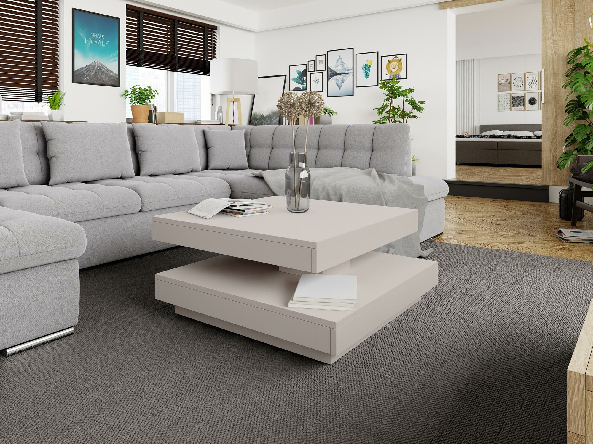 Coffee table transformer Comfivo Pisces (Cashmere)