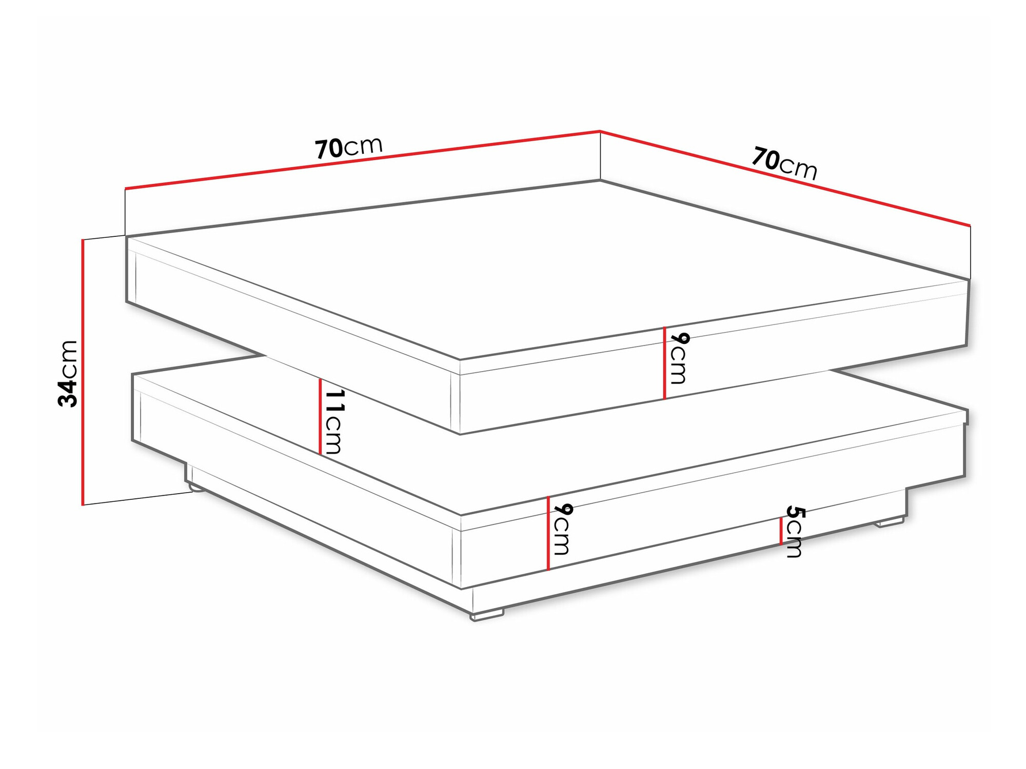 Coffee table transformer Comfivo Pisces (Cashmere)