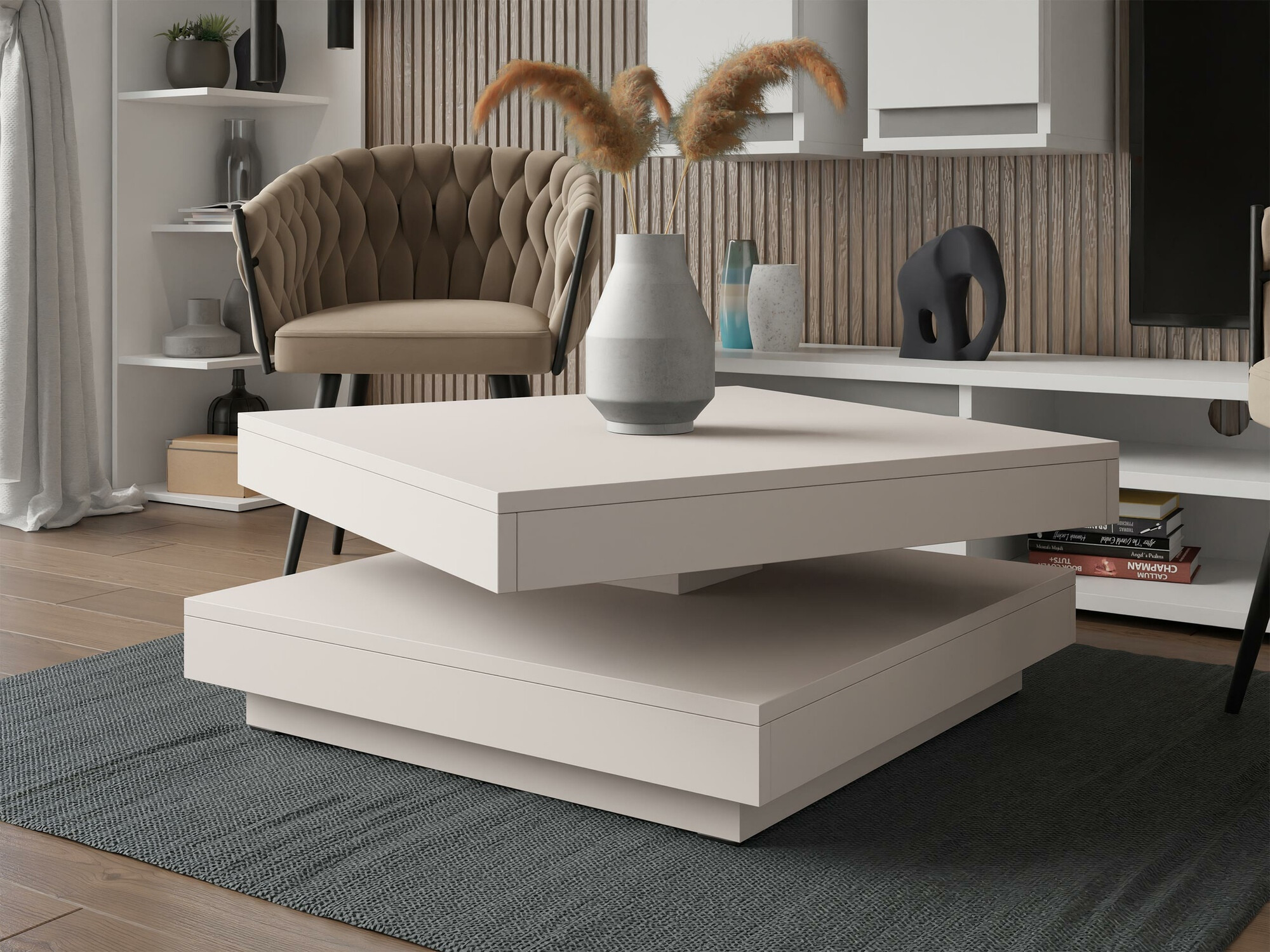 Coffee table transformer Comfivo Pisces (Cashmere)