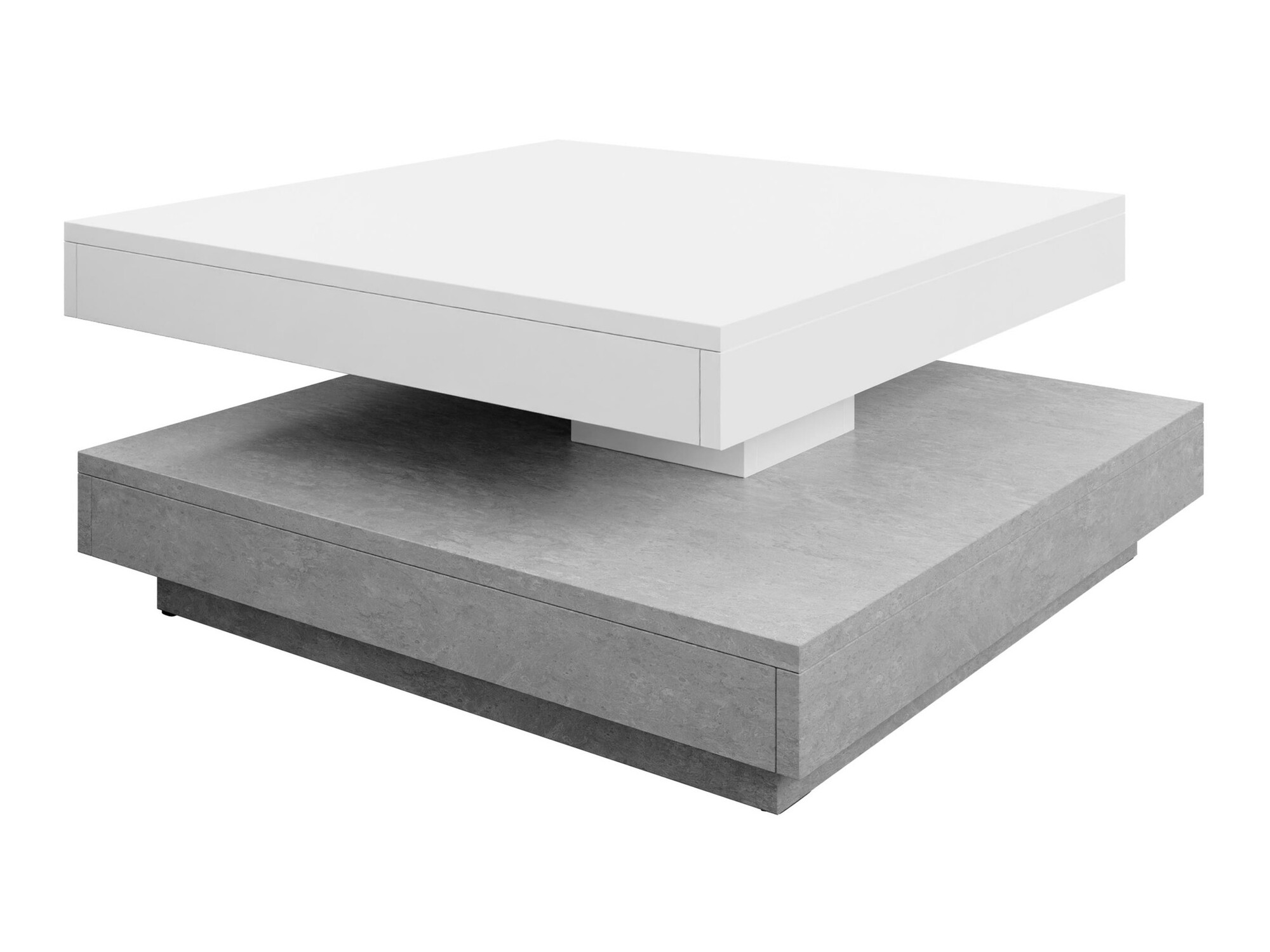 Transforming coffee table Comfivo Pisces (Concrete + White)