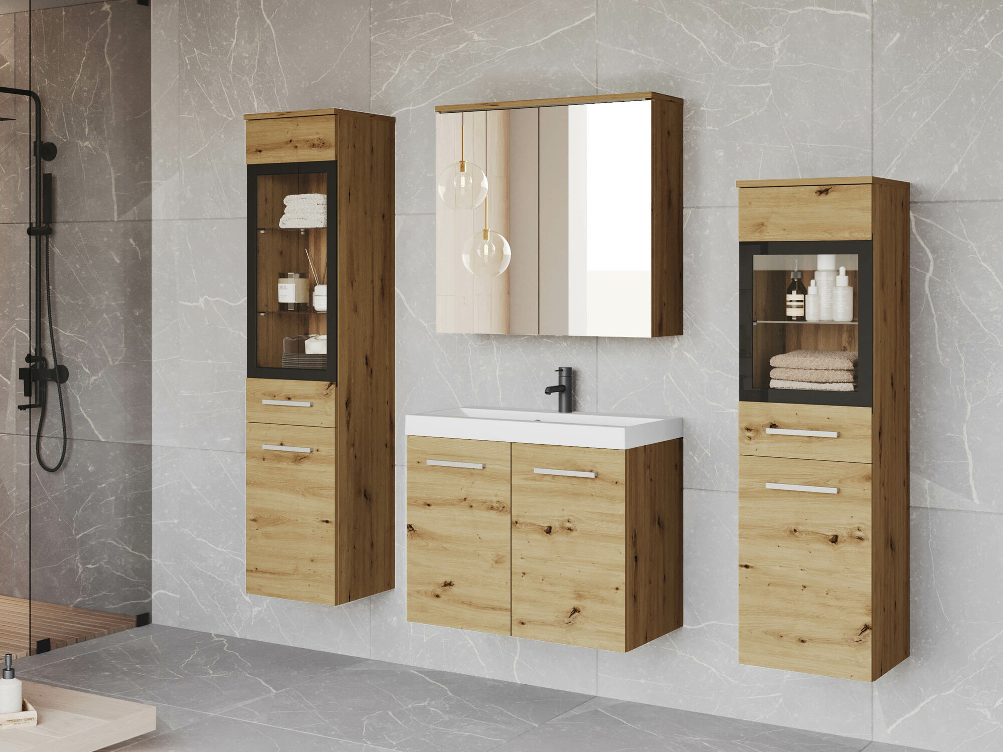 Bathroom set Scientia III (Artisan oak)