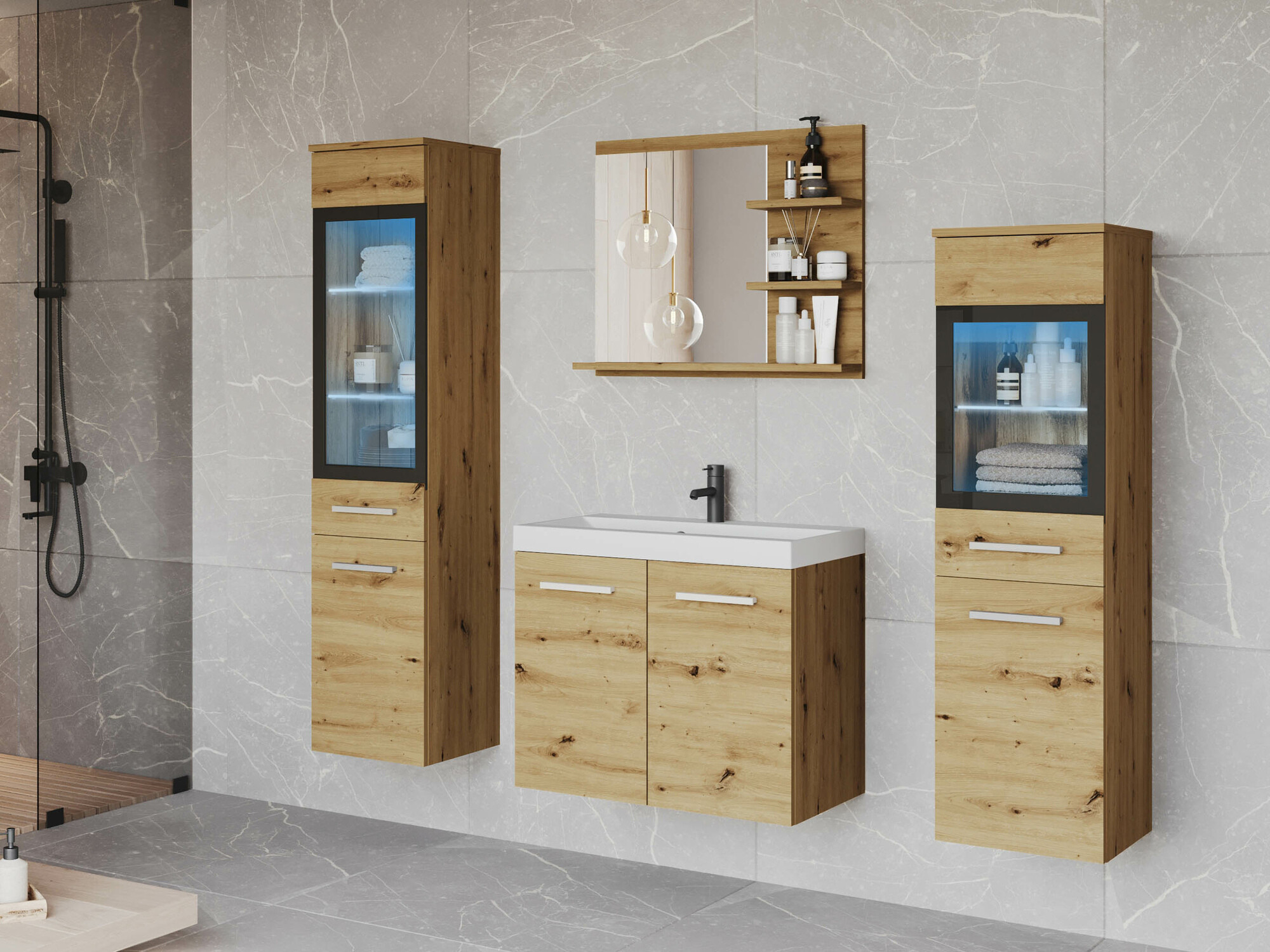 Bathroom set Scientia IV (Artisan oak)
