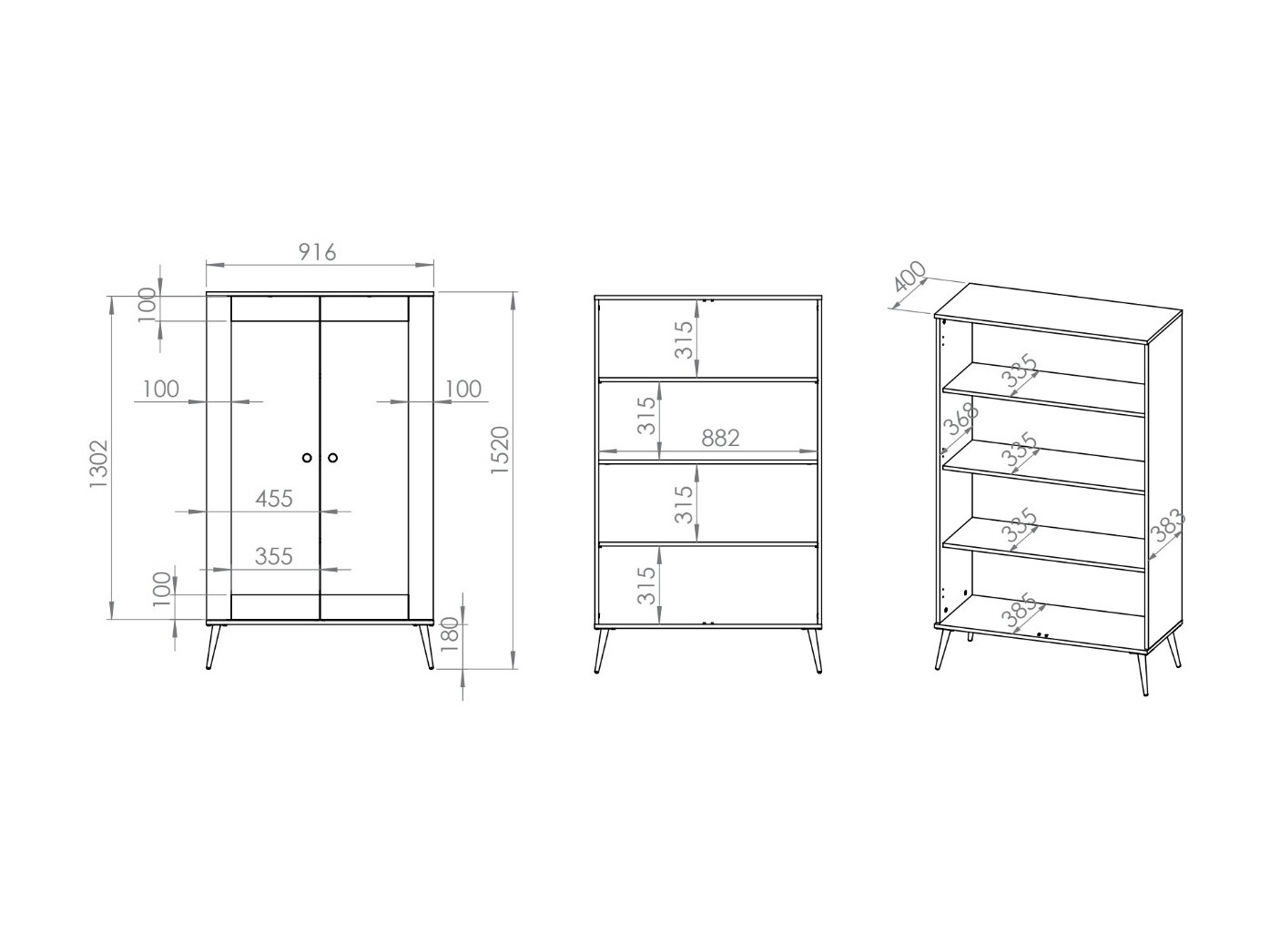 Bookcase Odenovu 102