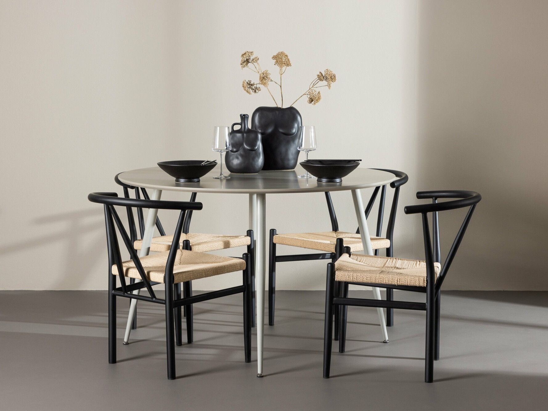 Dining set Dallas 4573 (Black + Beige)
