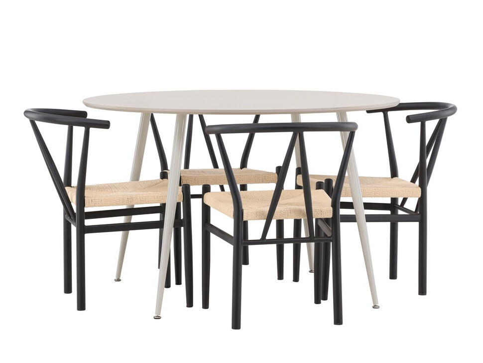 Dining set Dallas 4573 (Black + Beige)