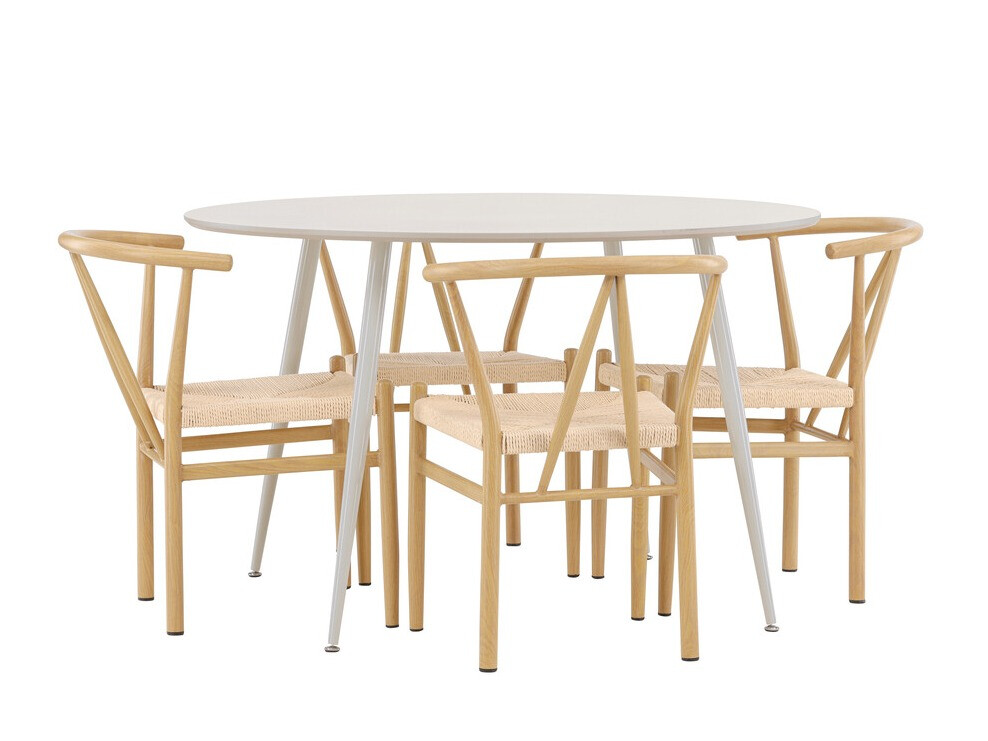 Dining set Dallas 4573 (Light wood + Beige)