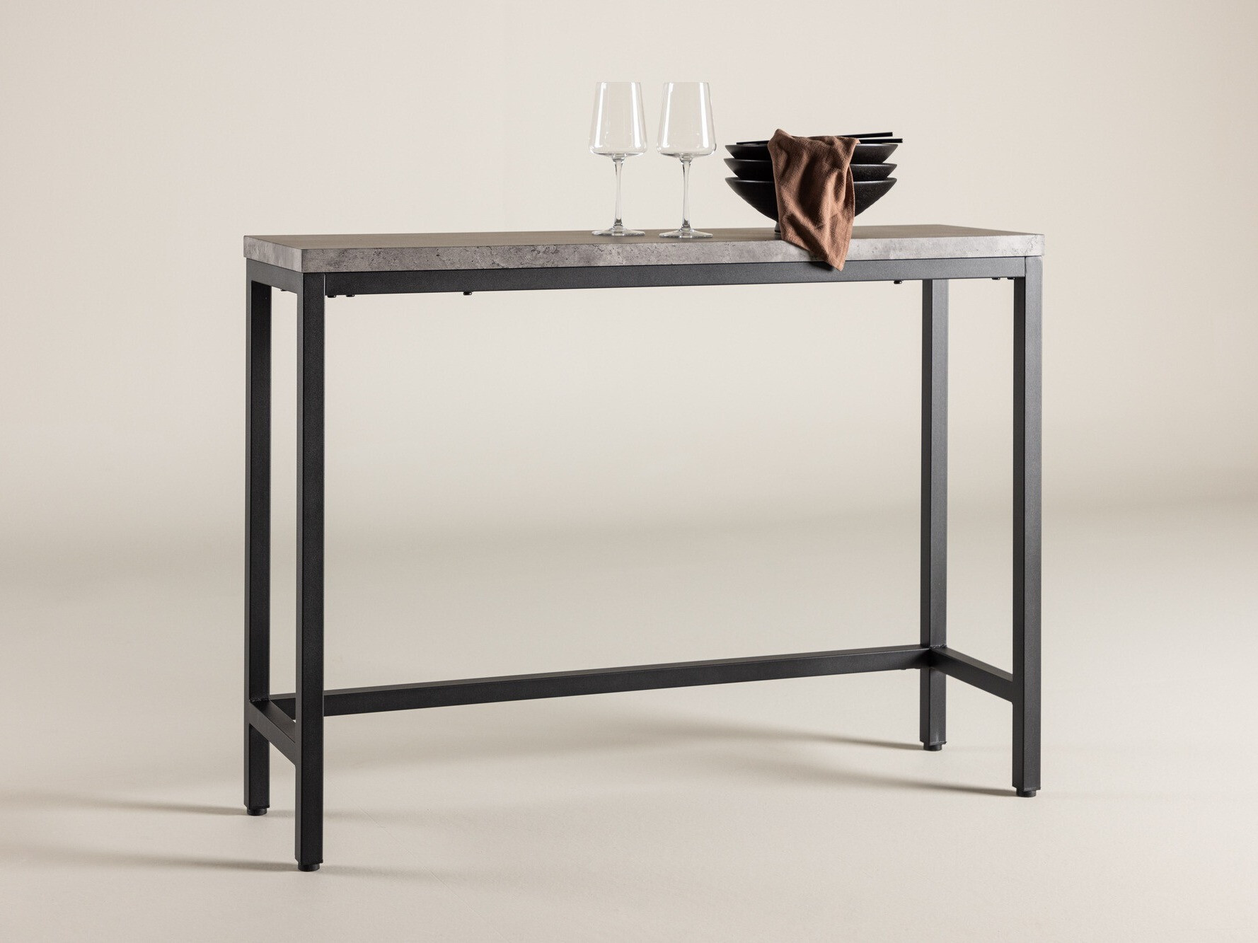Console table Dallas 2468 (Black + Concrete)