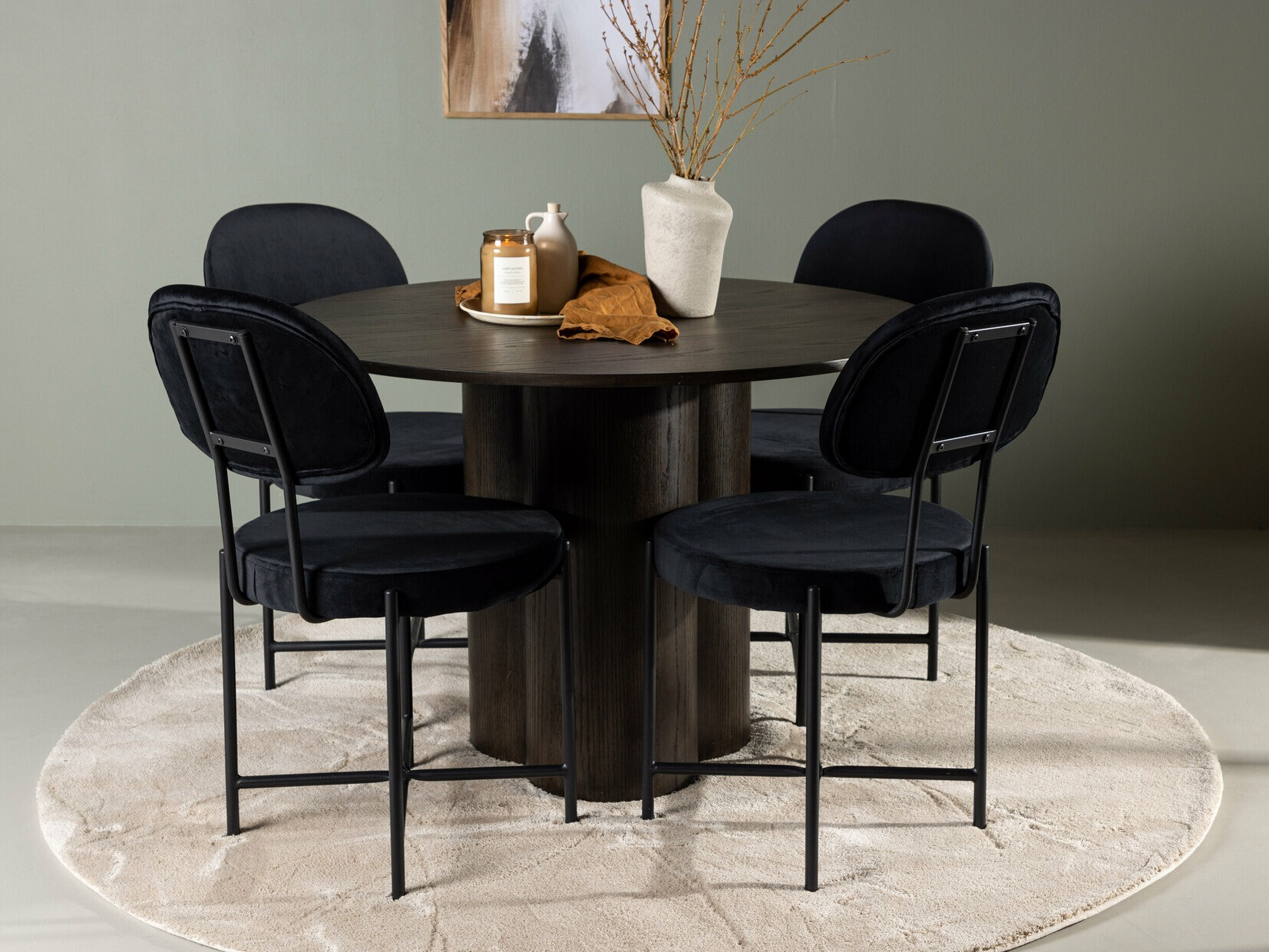 Dining set Dallas 4605 (Dark nut)