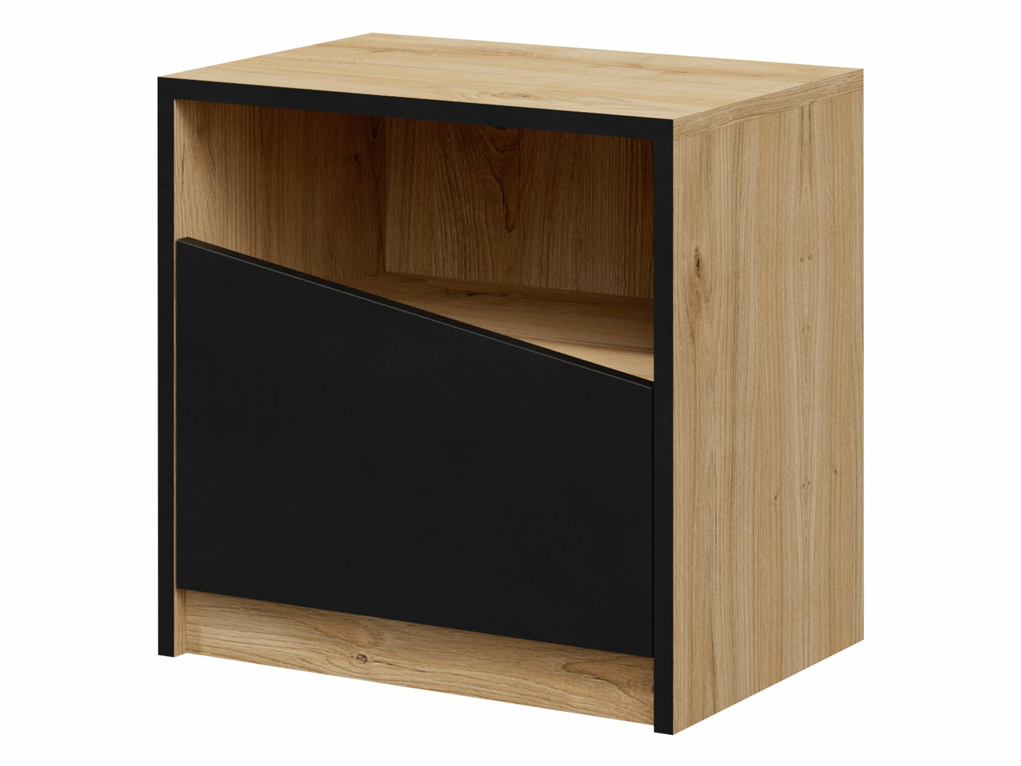 Bedside table Tenreme 105 (Oak + Black)