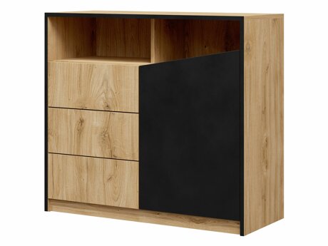Chest of drawers Tenreme 104 (Oak + Black)